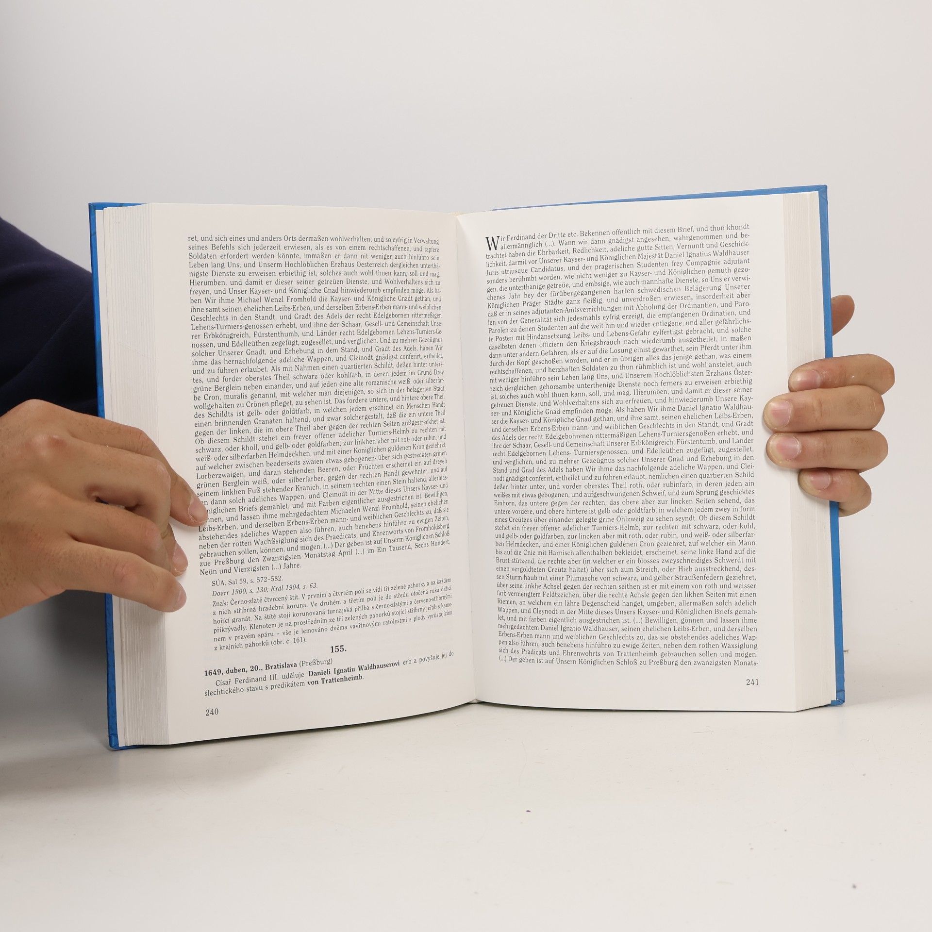Jakub Hrdlička Erbovní listiny Archivu hlavního města Prahy a Nobilitační privilegia studentské legie roku 1648