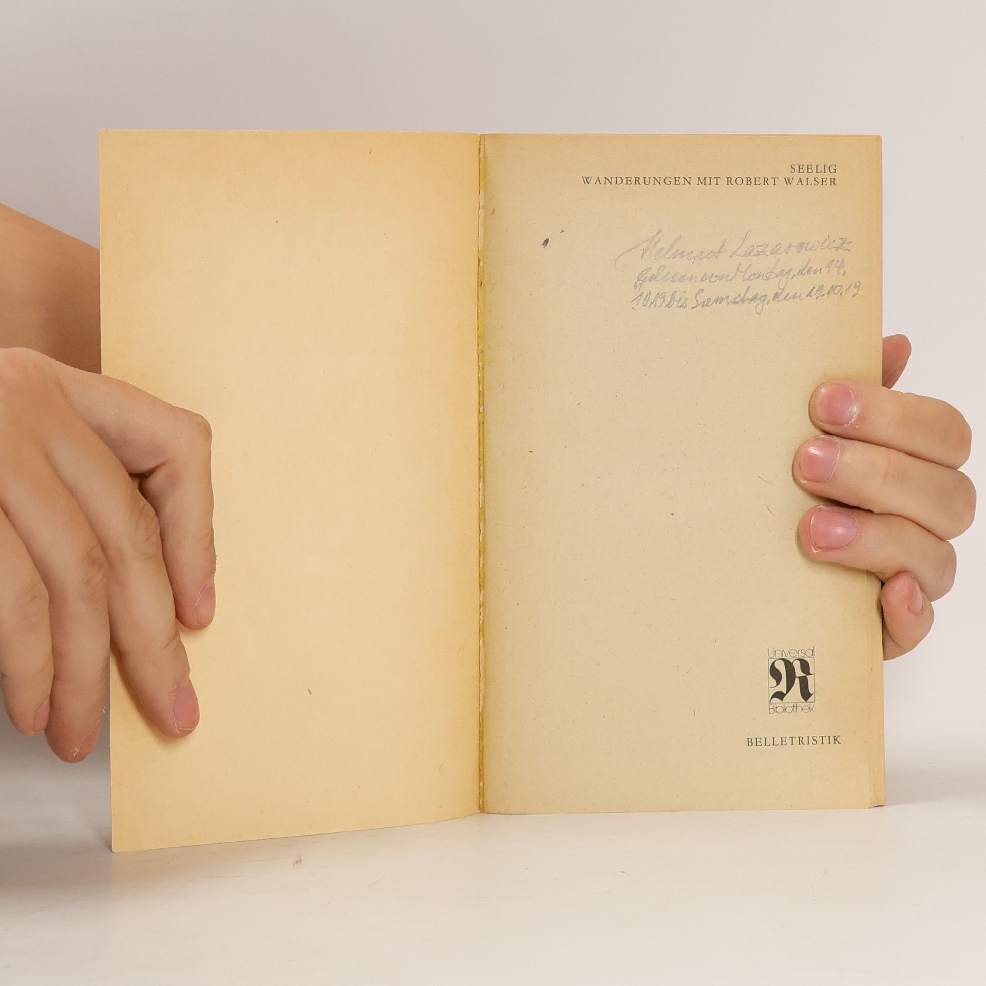 Carl Seelig Wanderungen mit Robert Walser