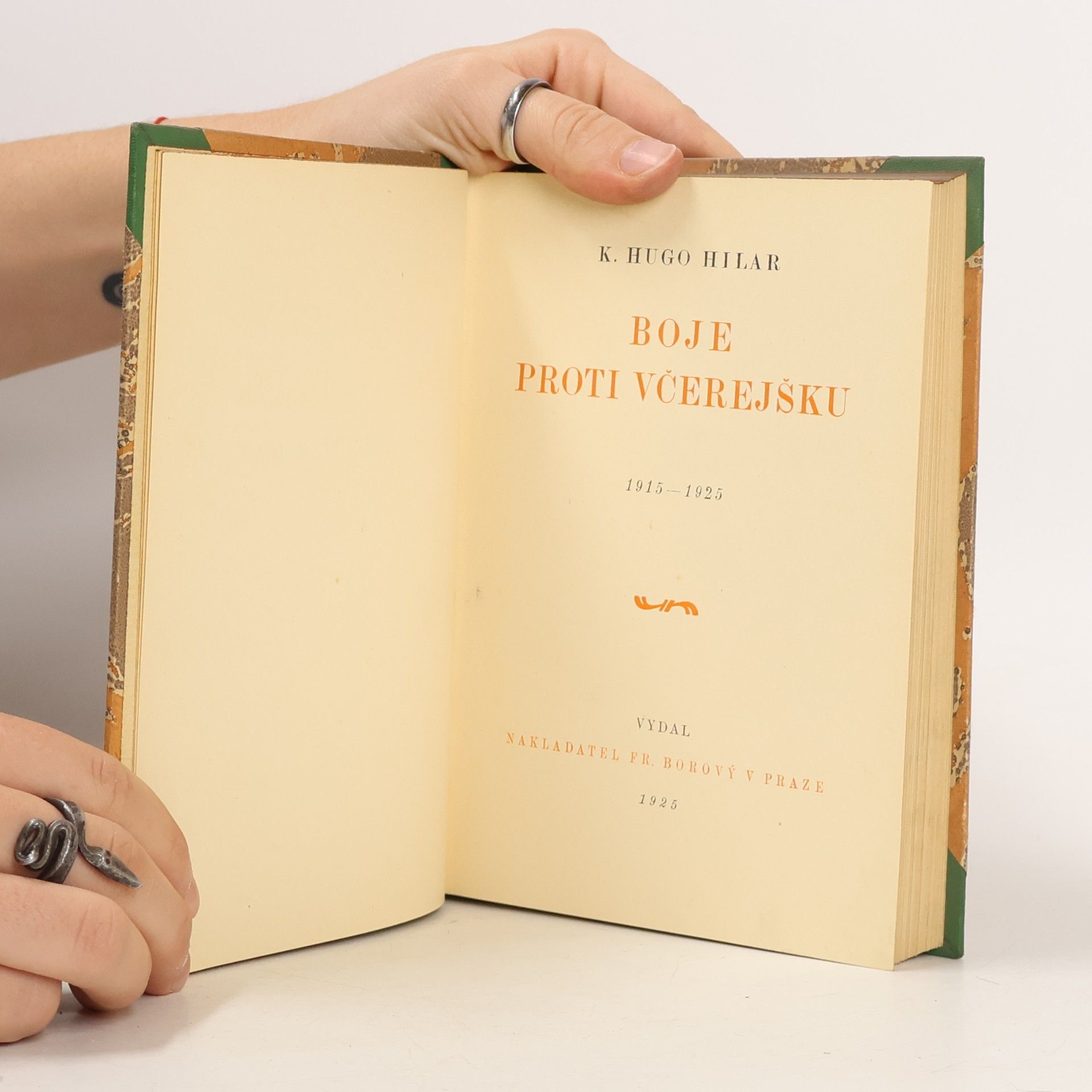 K. Hugo Hilar Boje proti včerejšku
