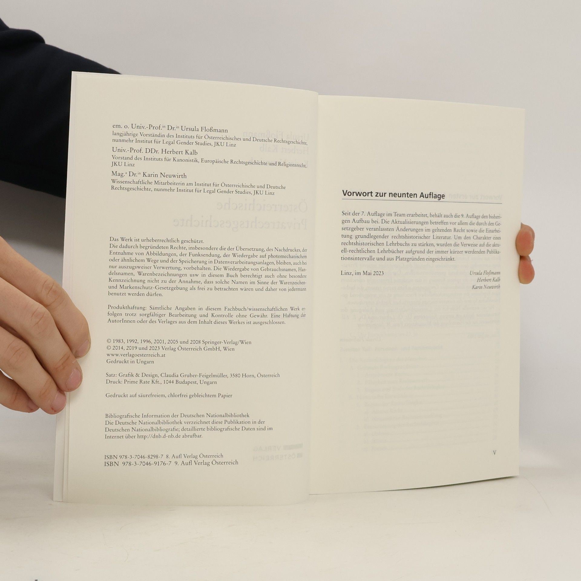 Ursula Floßmann Österreichische Privatrechtsgeschichte