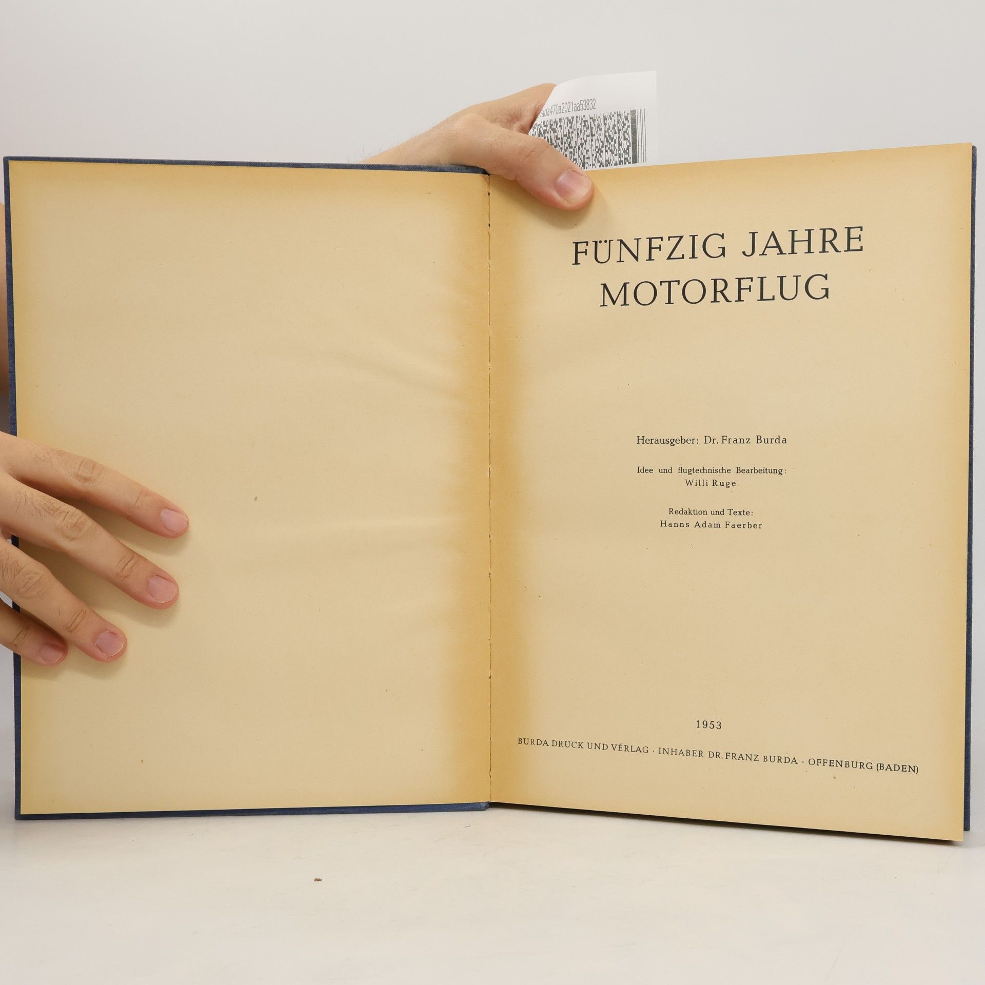 Franz Burda 50 jahre motorflug