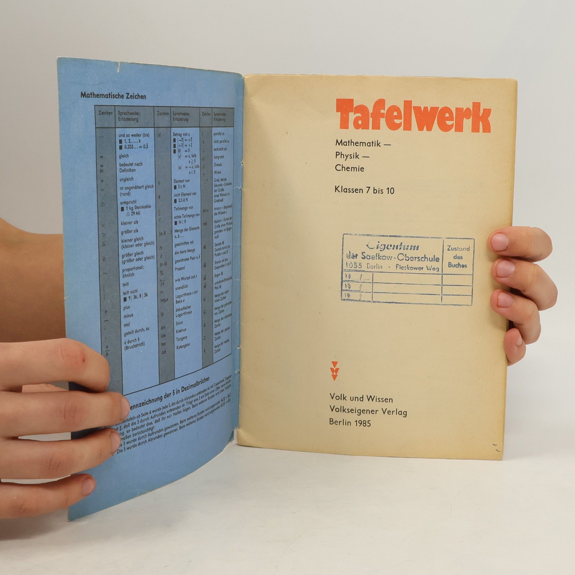 Autorenkollektiv Tafelwerk. Mathematik-Physik-Chemie