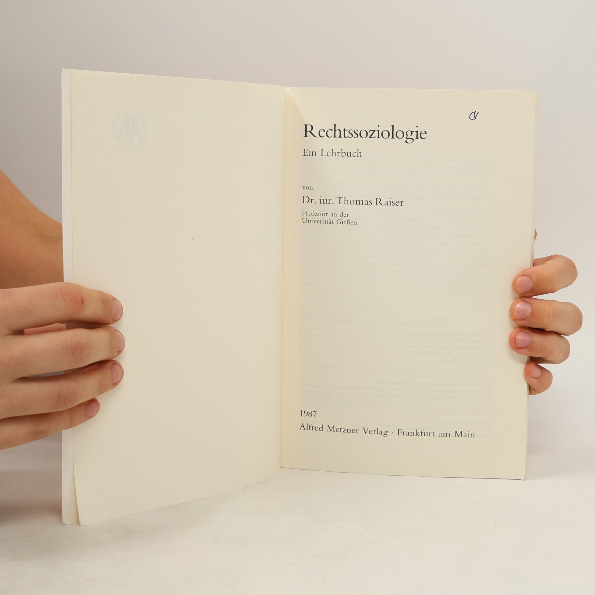 Thomas Raiser Rechtssoziologie