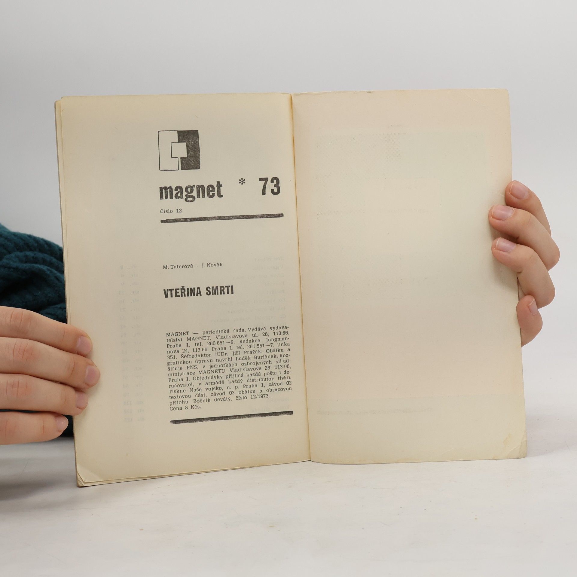 J. Novák Vteřina smrti magnet 73 č. 12
