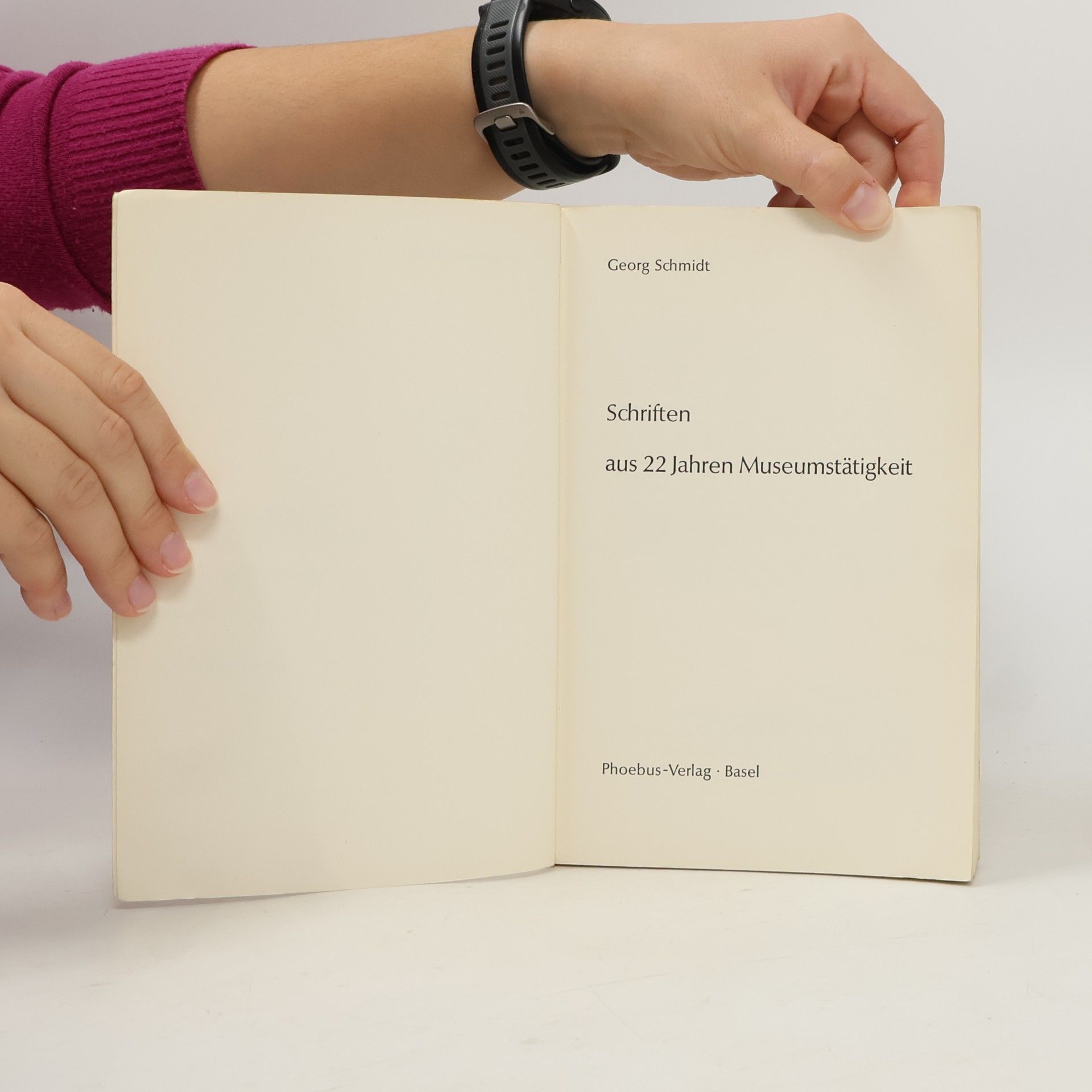 Georg Schmidt Schriften aus 22 Jahren Museumstätigkeit