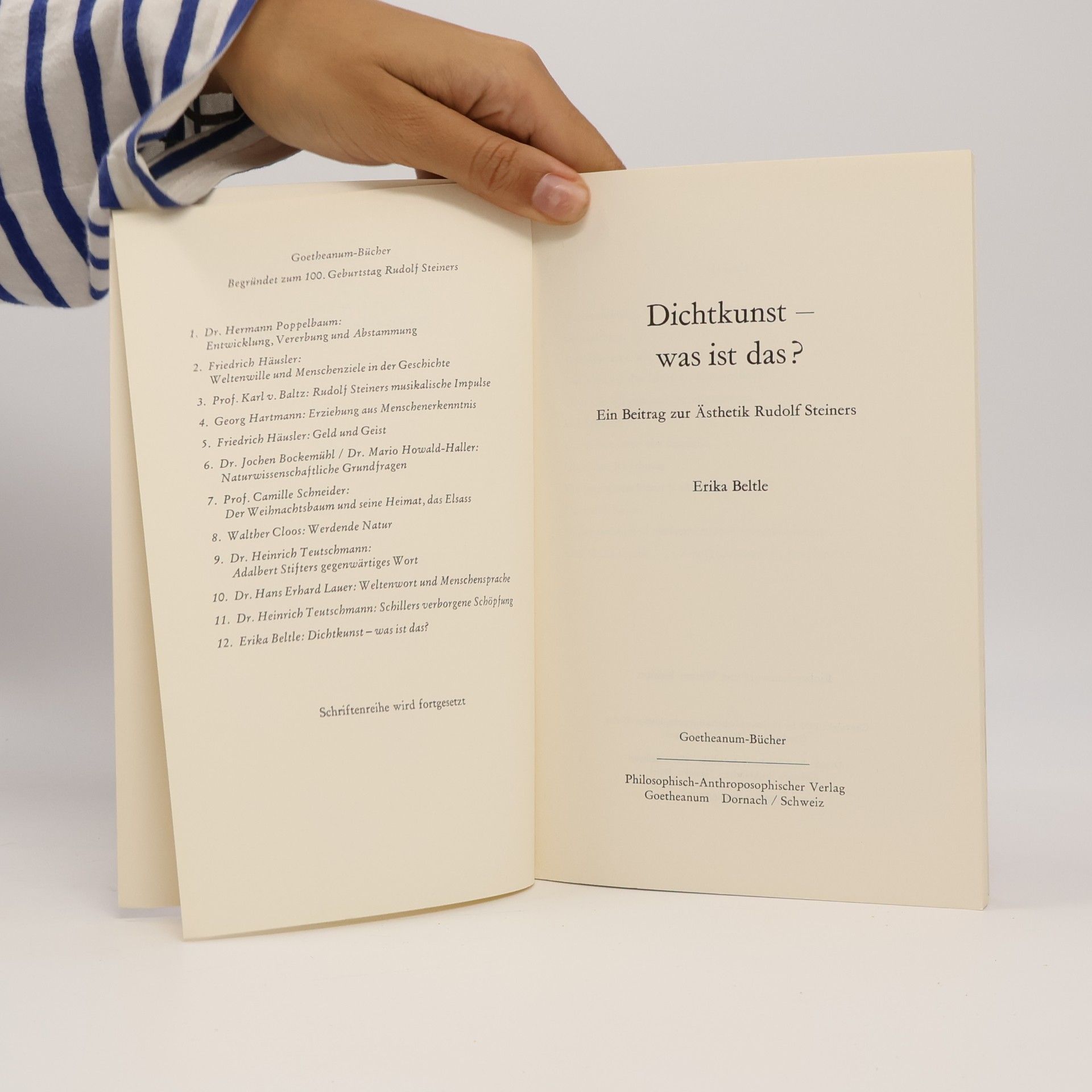 Erika Beltle Dichtkunst – was ist das?