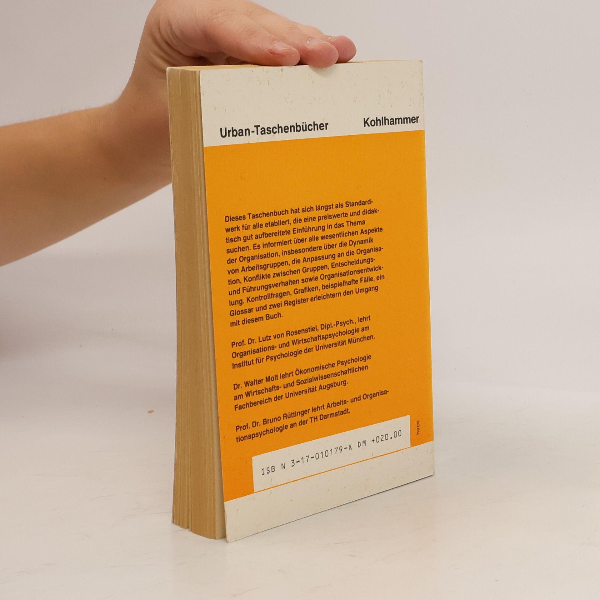 Lutz von Rosenstiel Urban-Taschenbücher - 501: Organisationspsychologie - 7. Auflage