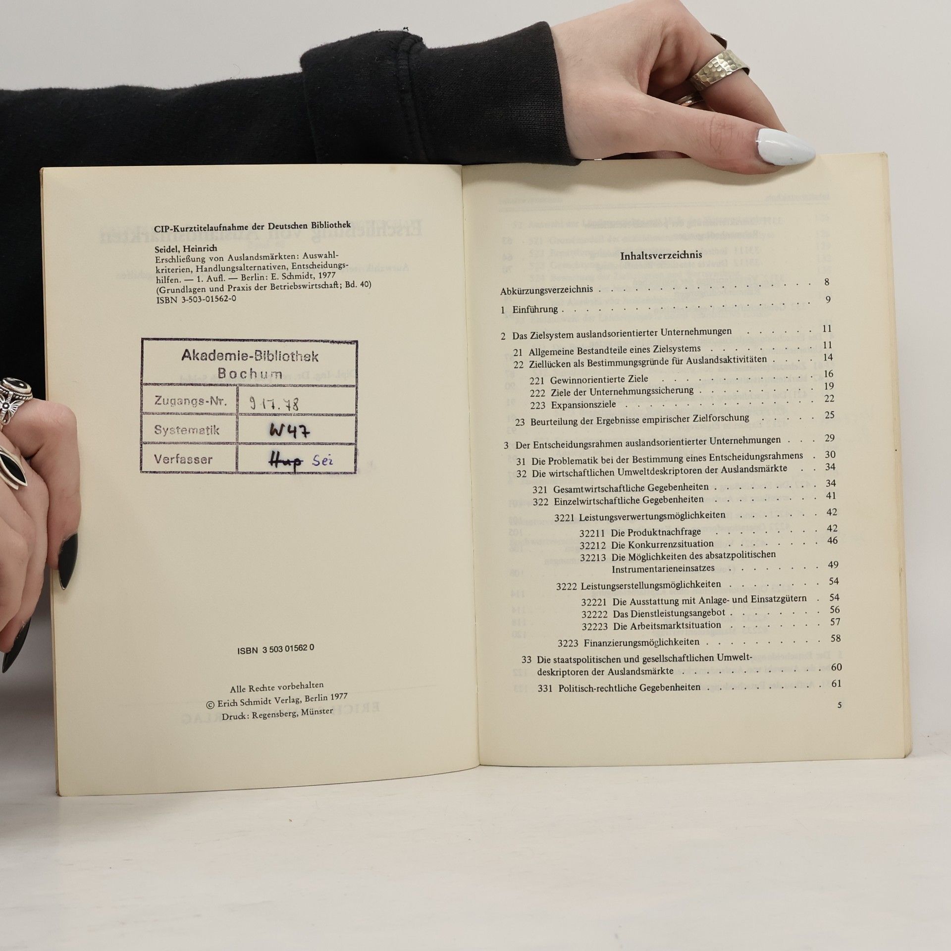 Heinrich Seidel Grundlagen und Praxis der Betriebswirtschaft - 40: Erschliessung von Auslandsmärkten