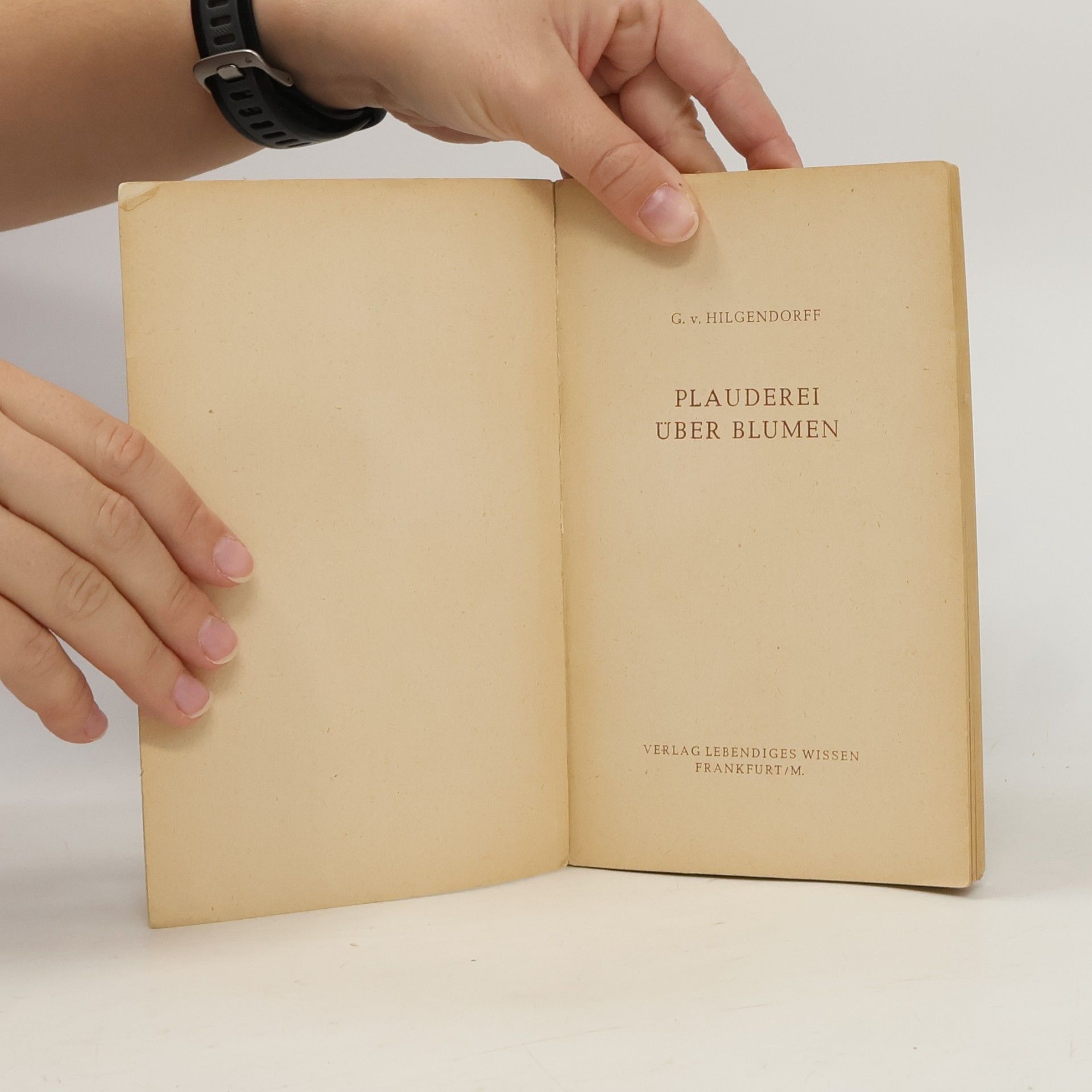 G. v. Hilgendorff Plauderei über Blumen