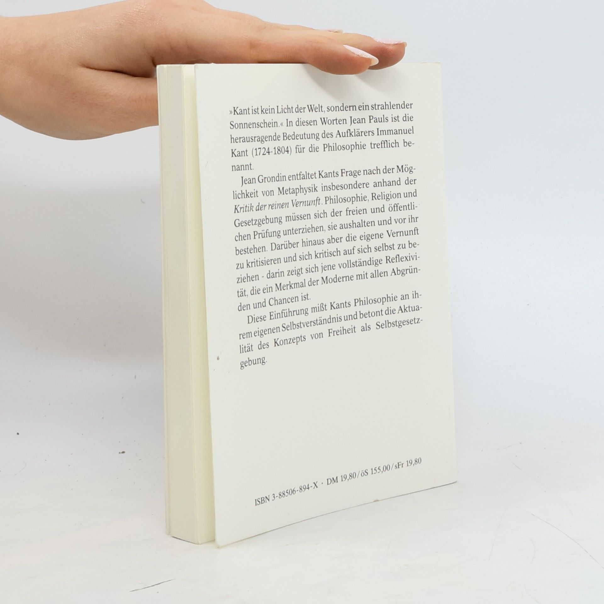 Jean Grondin Kant zur Einführung