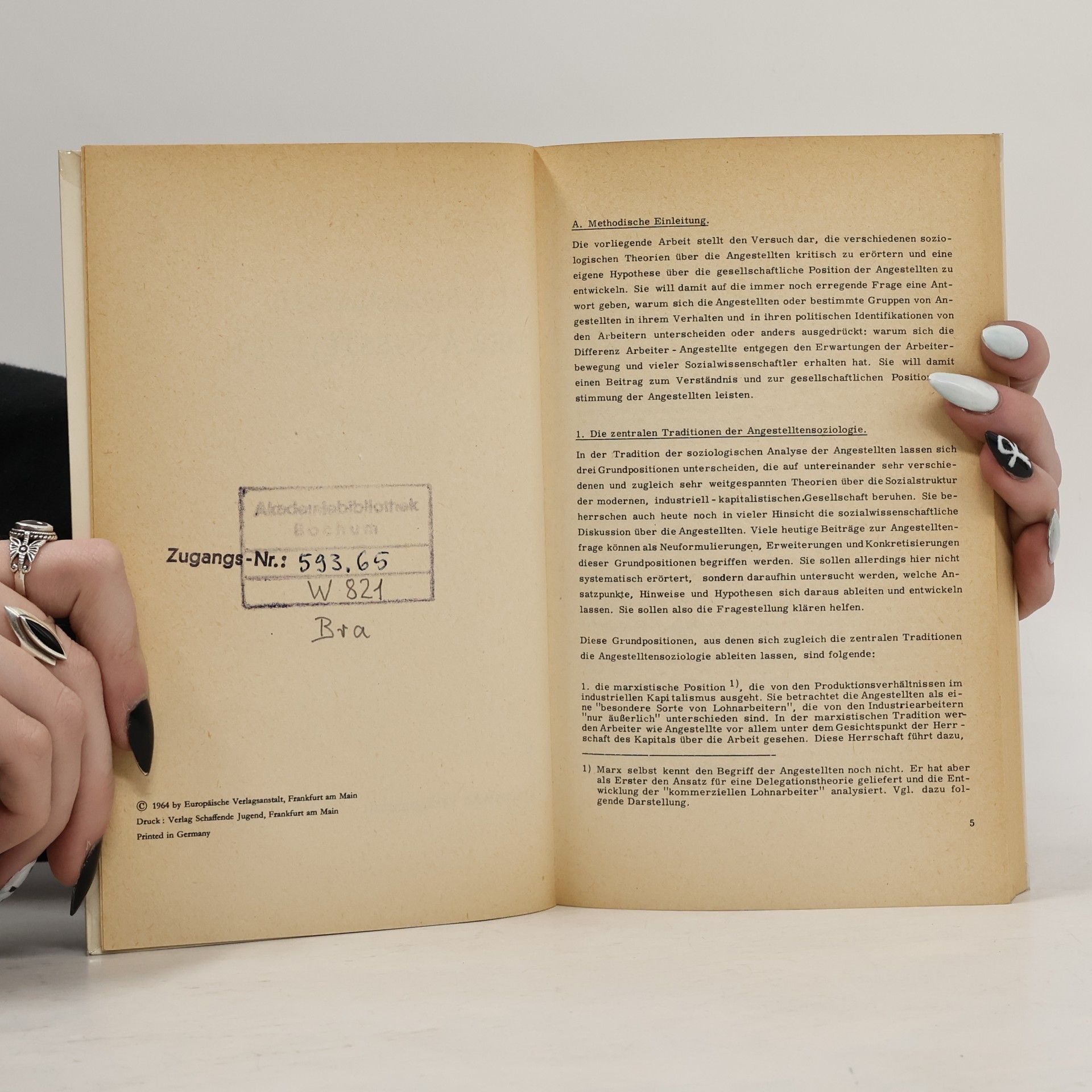 Siegfried Braun Zur Soziologie der Angestellten