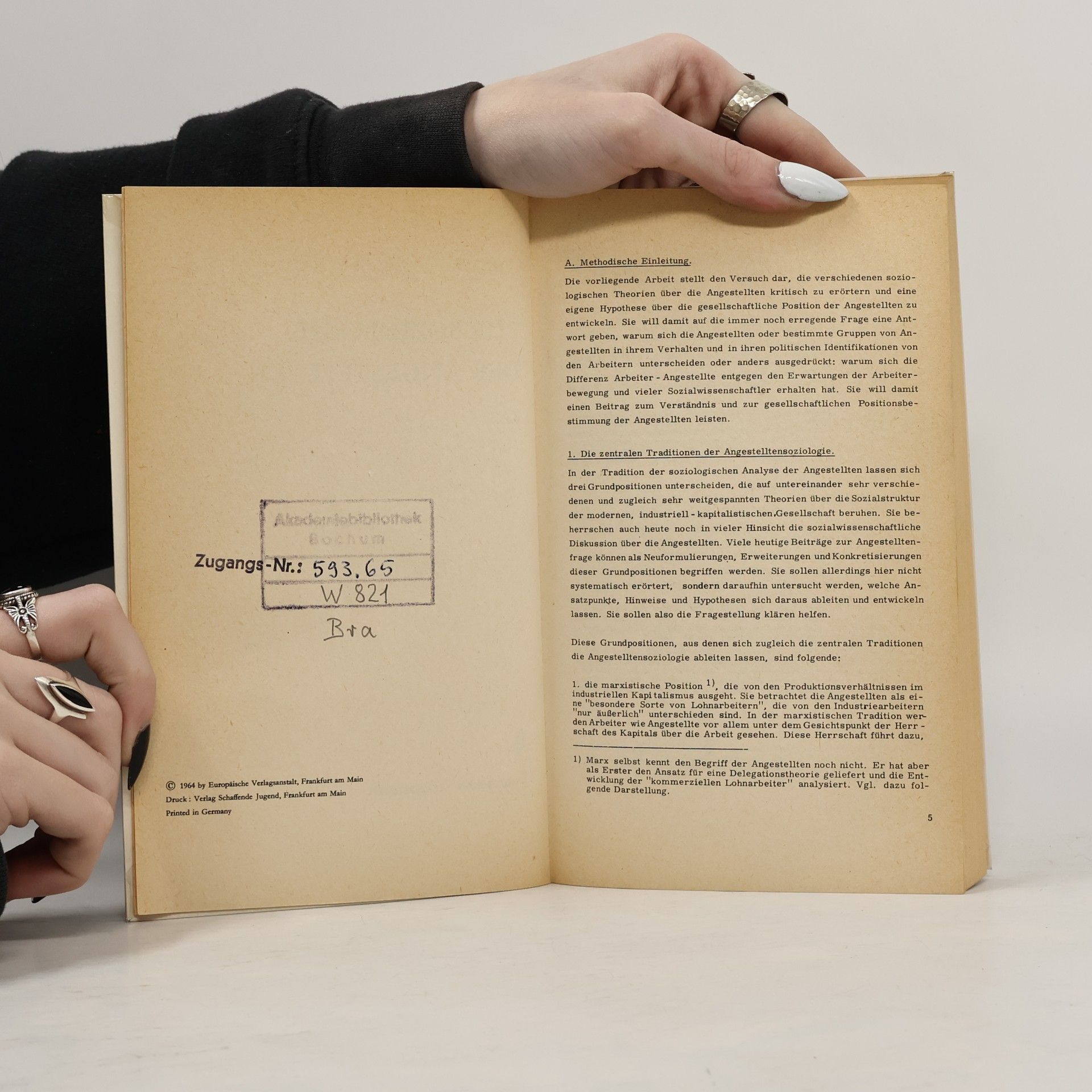 Siegfried Braun Zur Soziologie der Angestellten