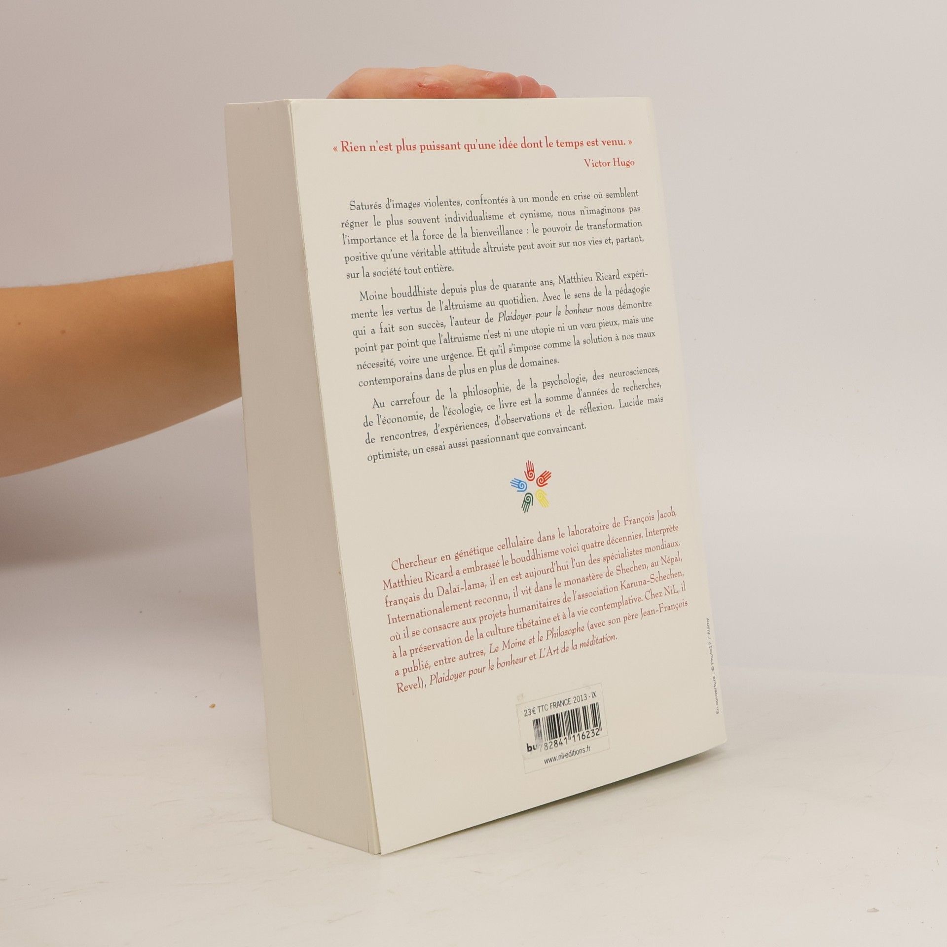Matthieu Ricard Plaidoyer pour l'altruisme