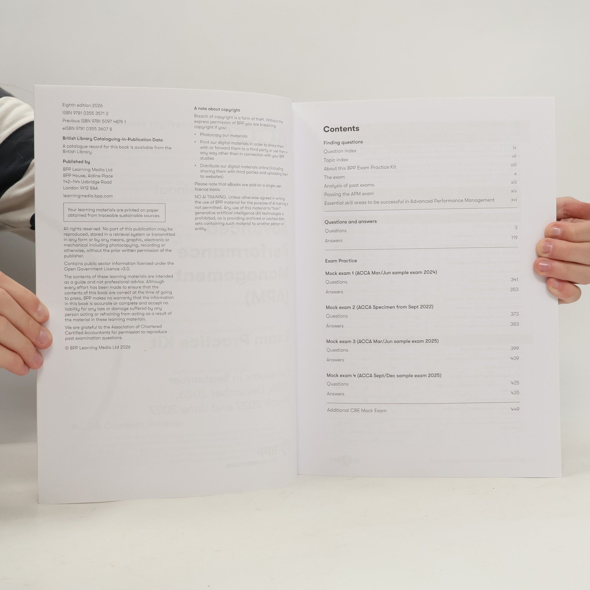 BPP Learning Media ACCA: Advanced Performance Management: Exam Practice Kit
