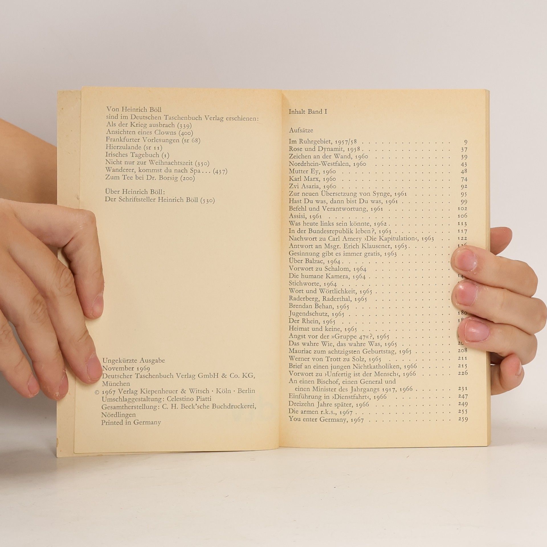 Heinrich Böll Aufsätze - Kritiken - Reden I.