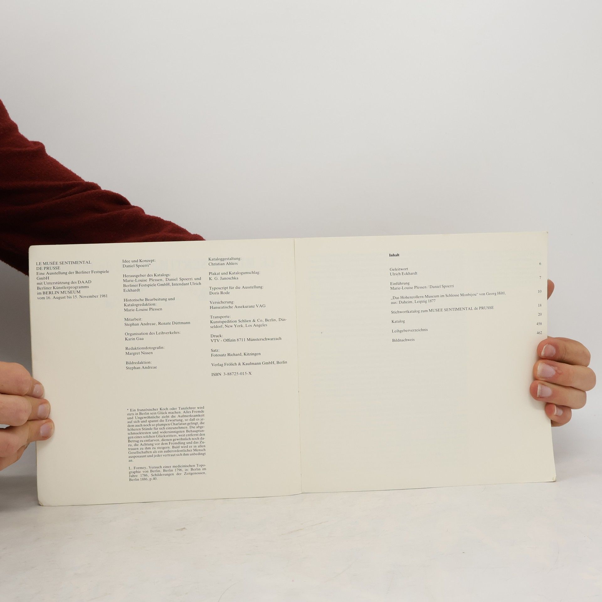 Marie Plessen Le Musée Sentimental de Prusse
