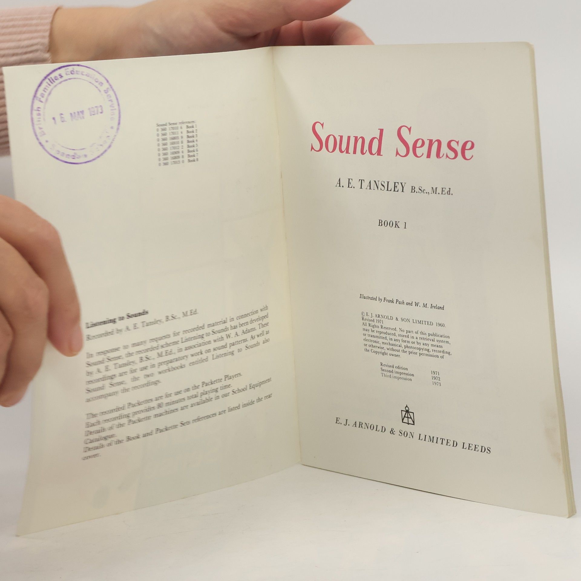A. E. Tansley Sound Sense
