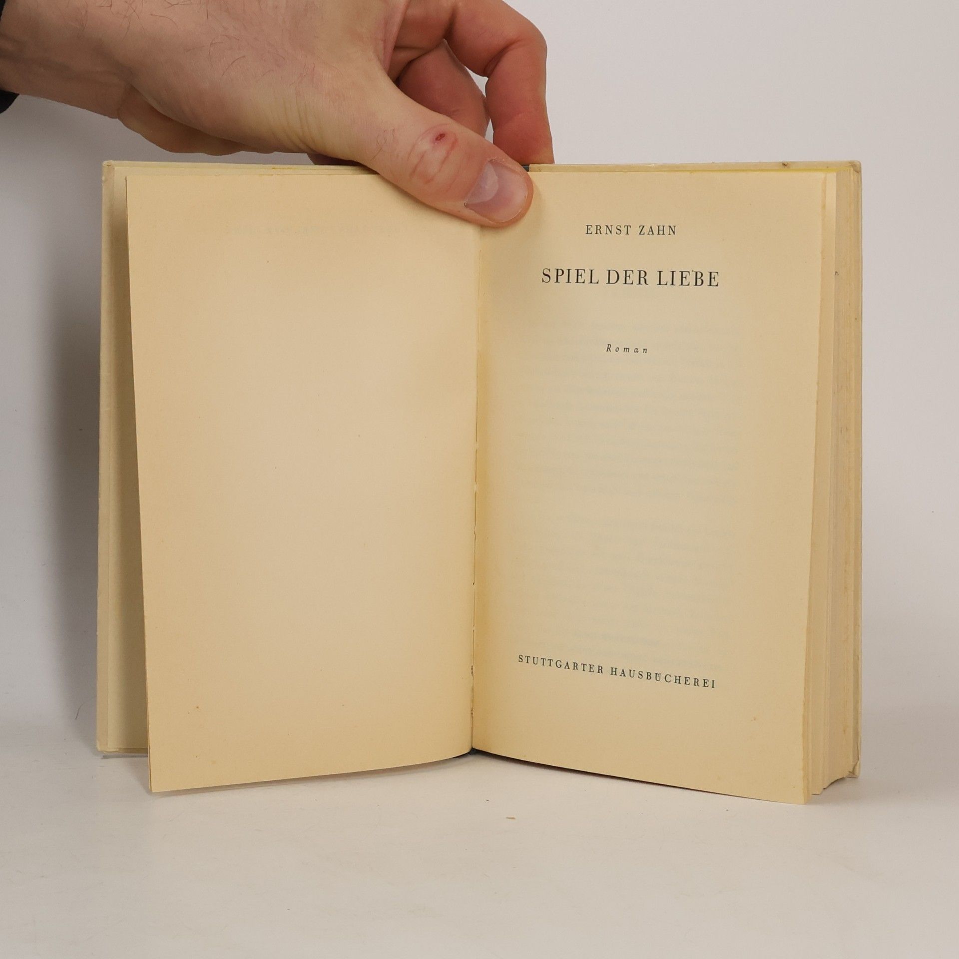 Ernst Zahn Spiel der Liebe