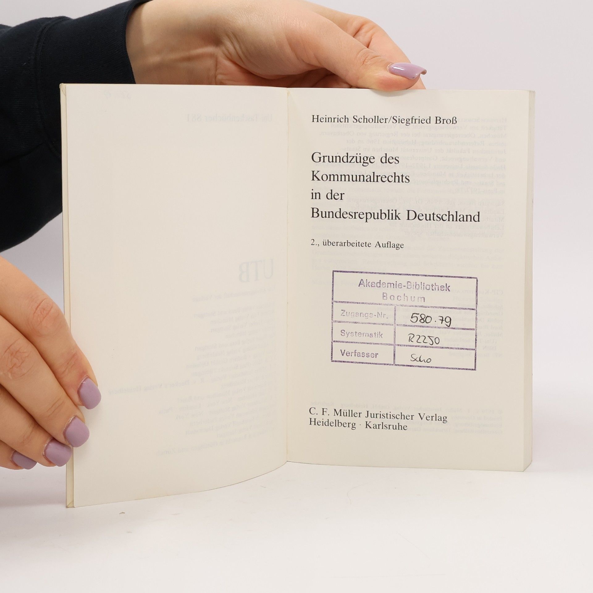 Heinrich Scholler Grundzüge des Kommunalrechts in der Bundesrepublik Deutschland