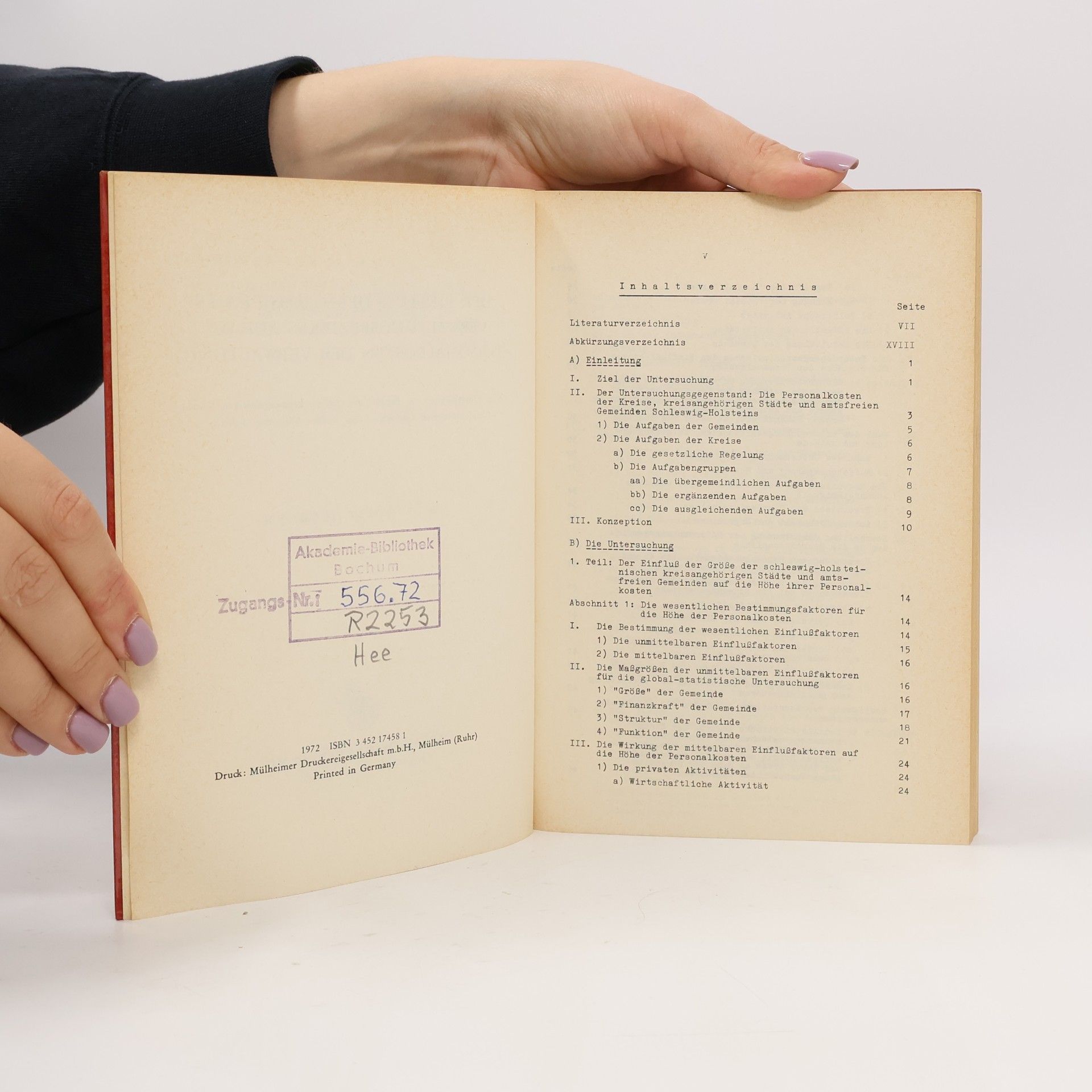 Horst Heemann Schriften zur Verwaltungslehre - 12: Der Einfluss der Grösse eines Verwaltungsbezirkes auf die Personalkosten der Verwaltung