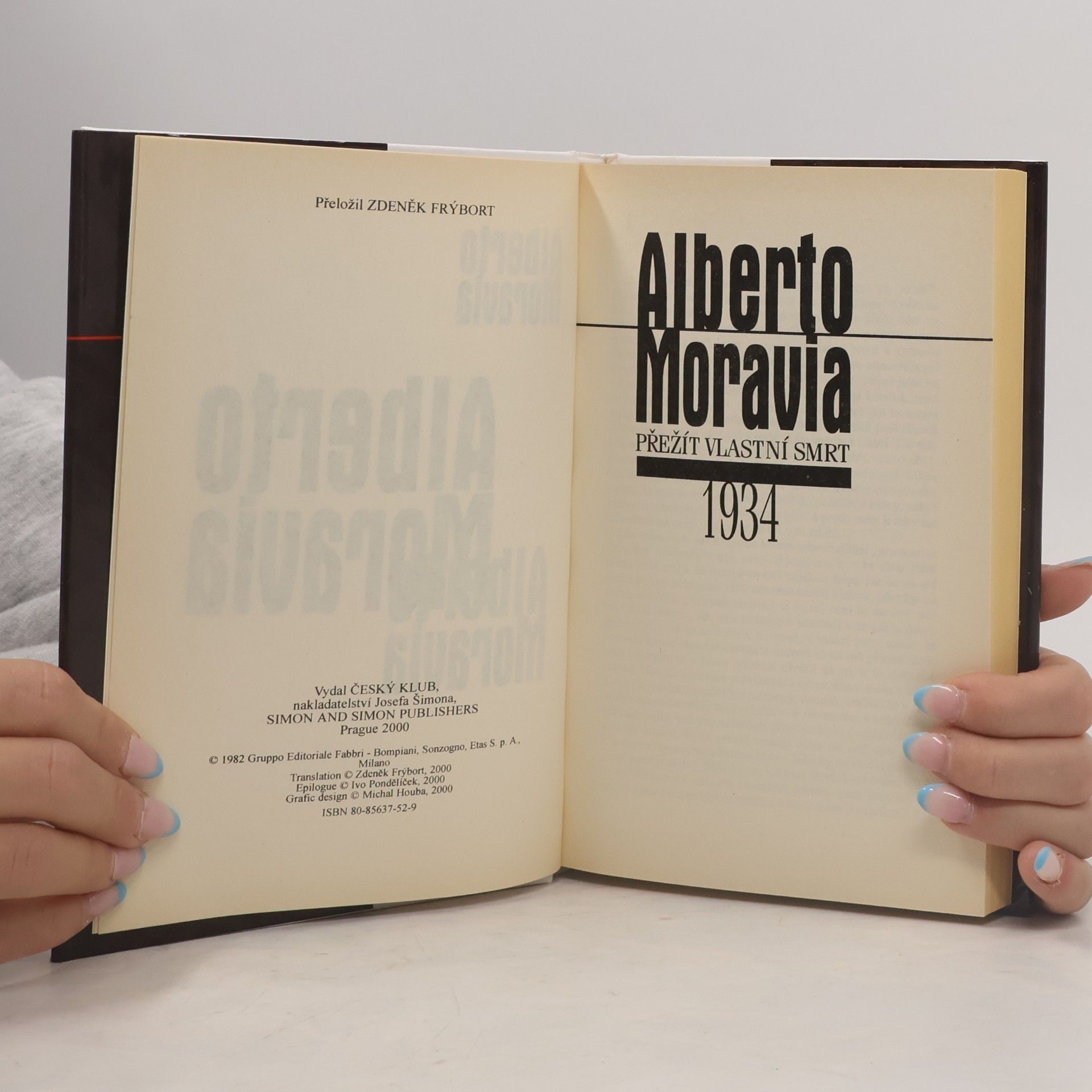 Alberto Moravia Přežít vlastní smrt 1934