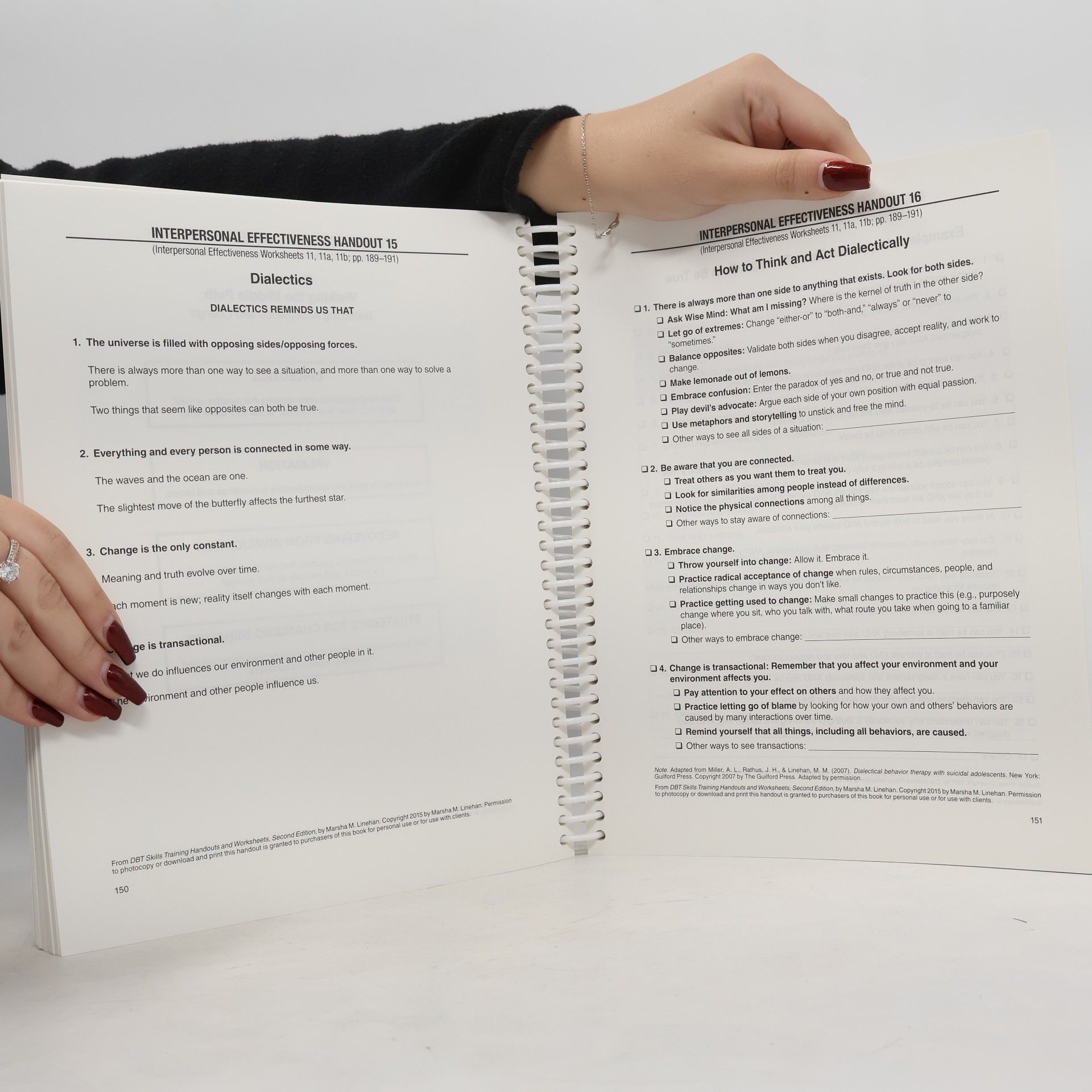 Marsha Linehan DBT Skills Training. Handouts and Worksheets.