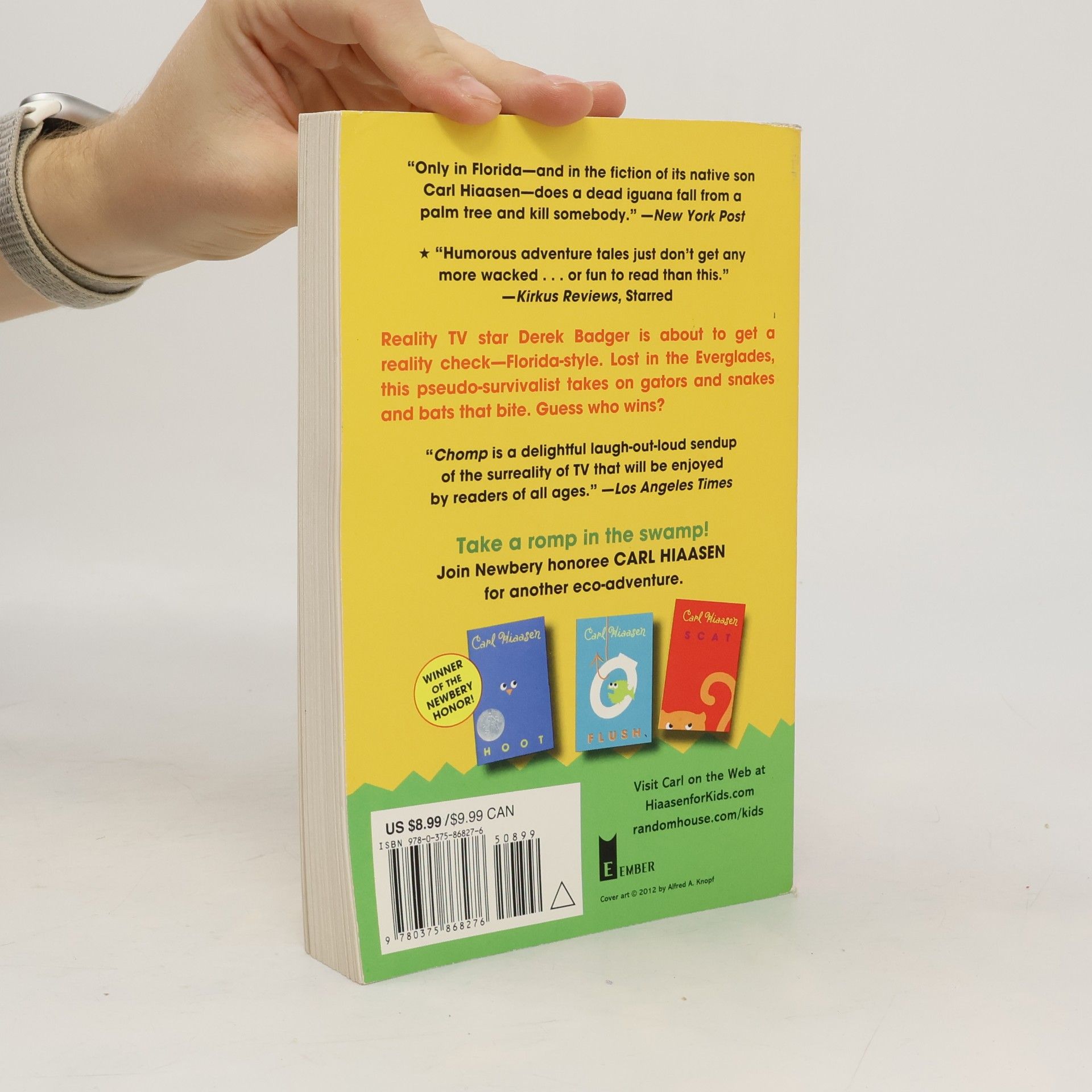 Carl Hiaasen Chomp. Echte Biester, englische Ausgabe