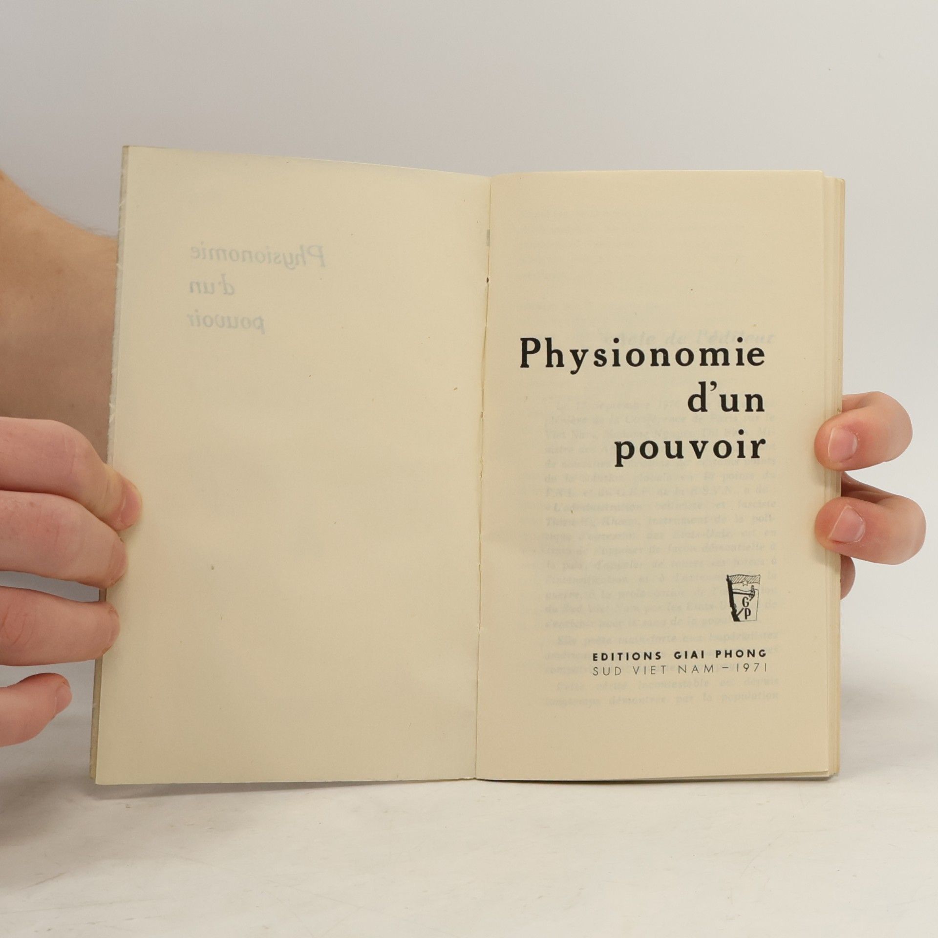 Various authors Physionomie d'un pouvoir