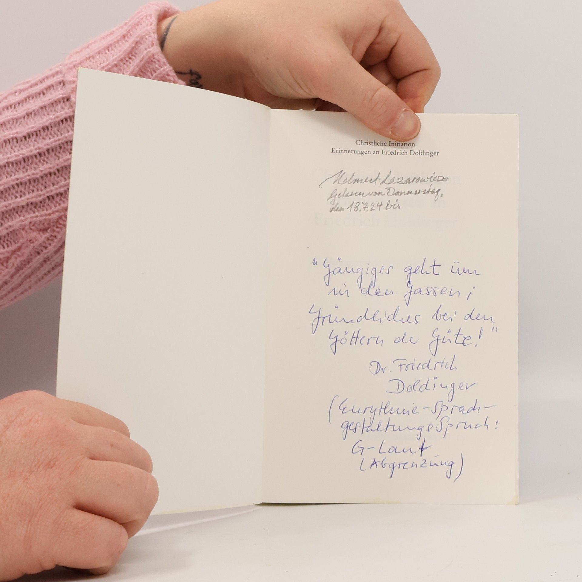 Thomas Neß Christliche Initiation. Erinnerungen an Friedrich Doldinger