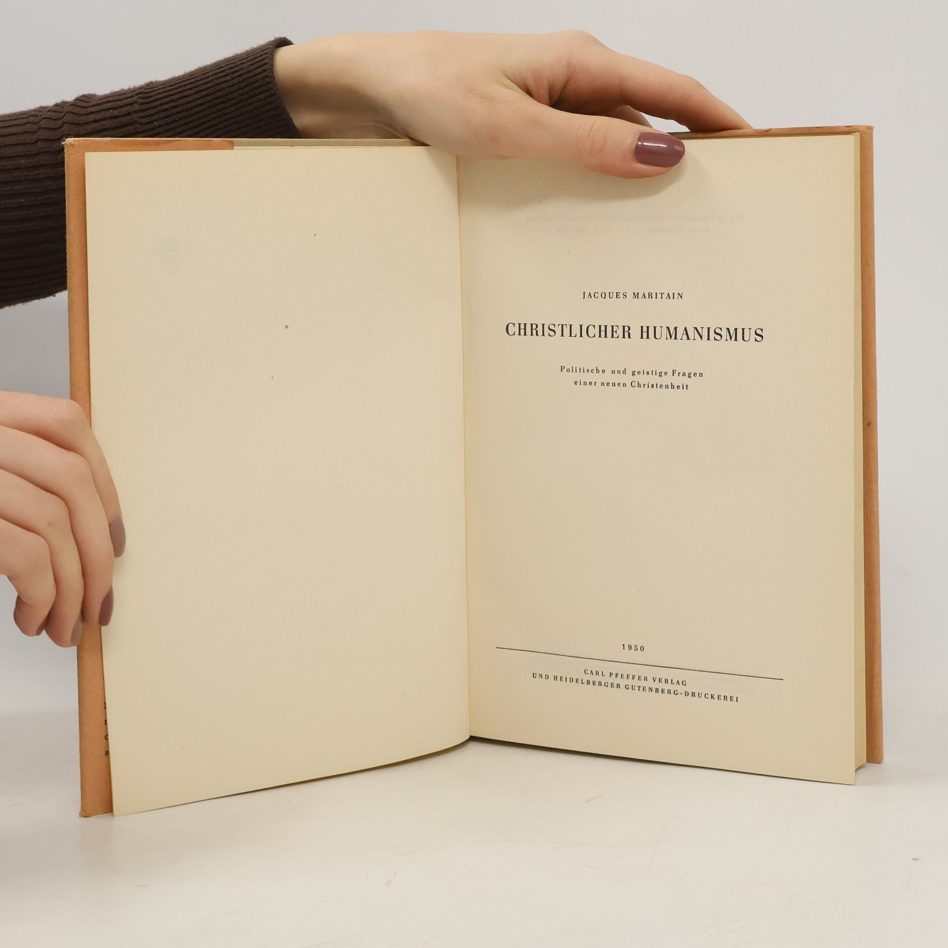 Jacques Maritain Christlicher Humanismus