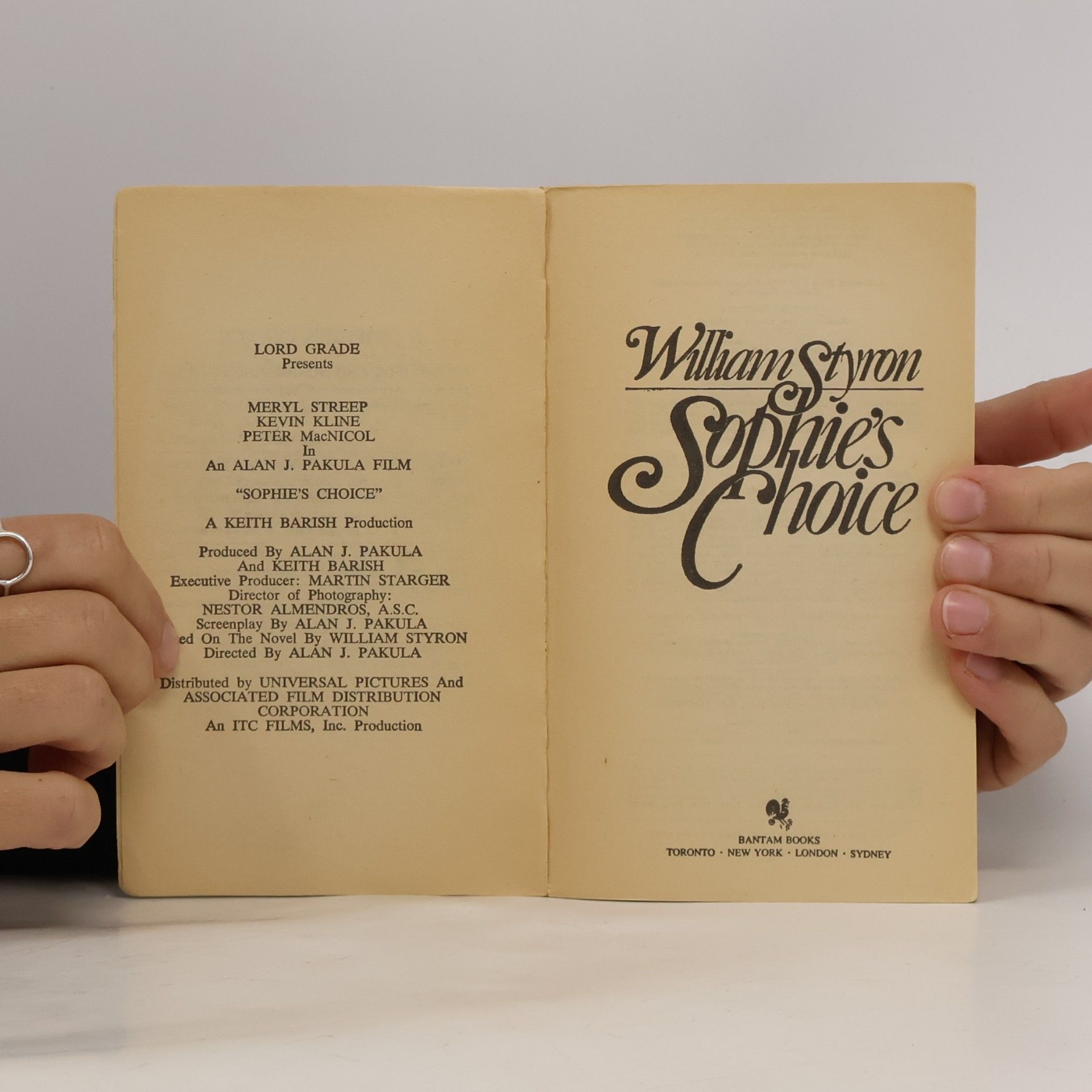 William Styron Sophie's choice