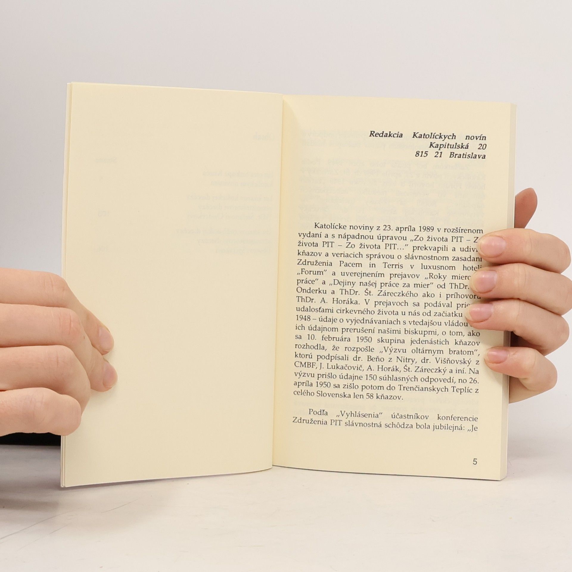Kolektiv autorů Taká je historická skutočnosť okolo vzniku a činnosti združenia "Pacem in Terris"