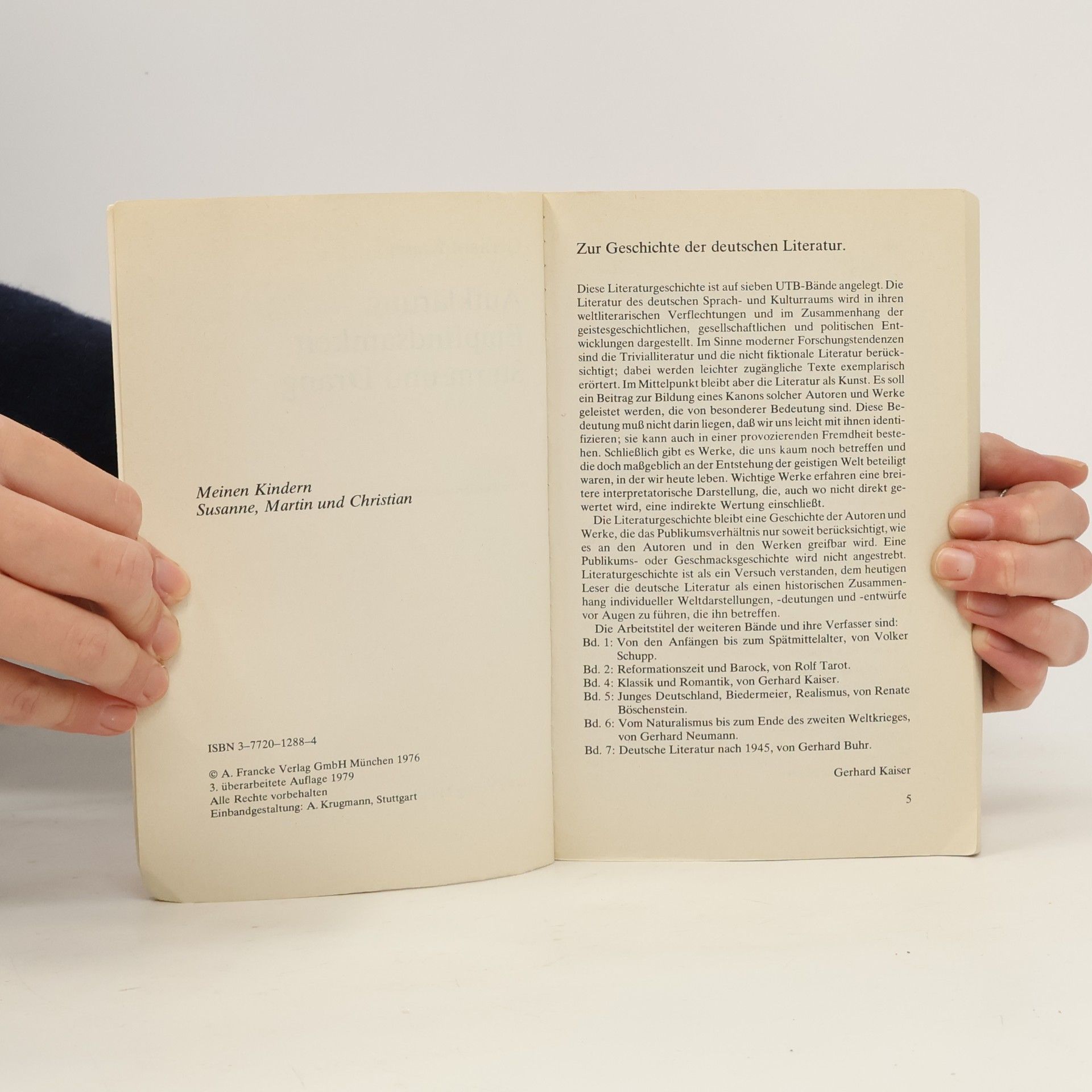 Gerhard Kaiser Aufklärung, Empfindsamkeit, Sturm und Drang. Band 3.
