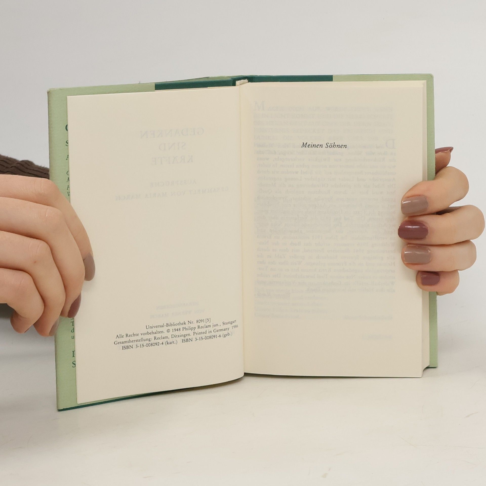 Reclams Universal-Bibliothek: Gedanken sind Kräfte