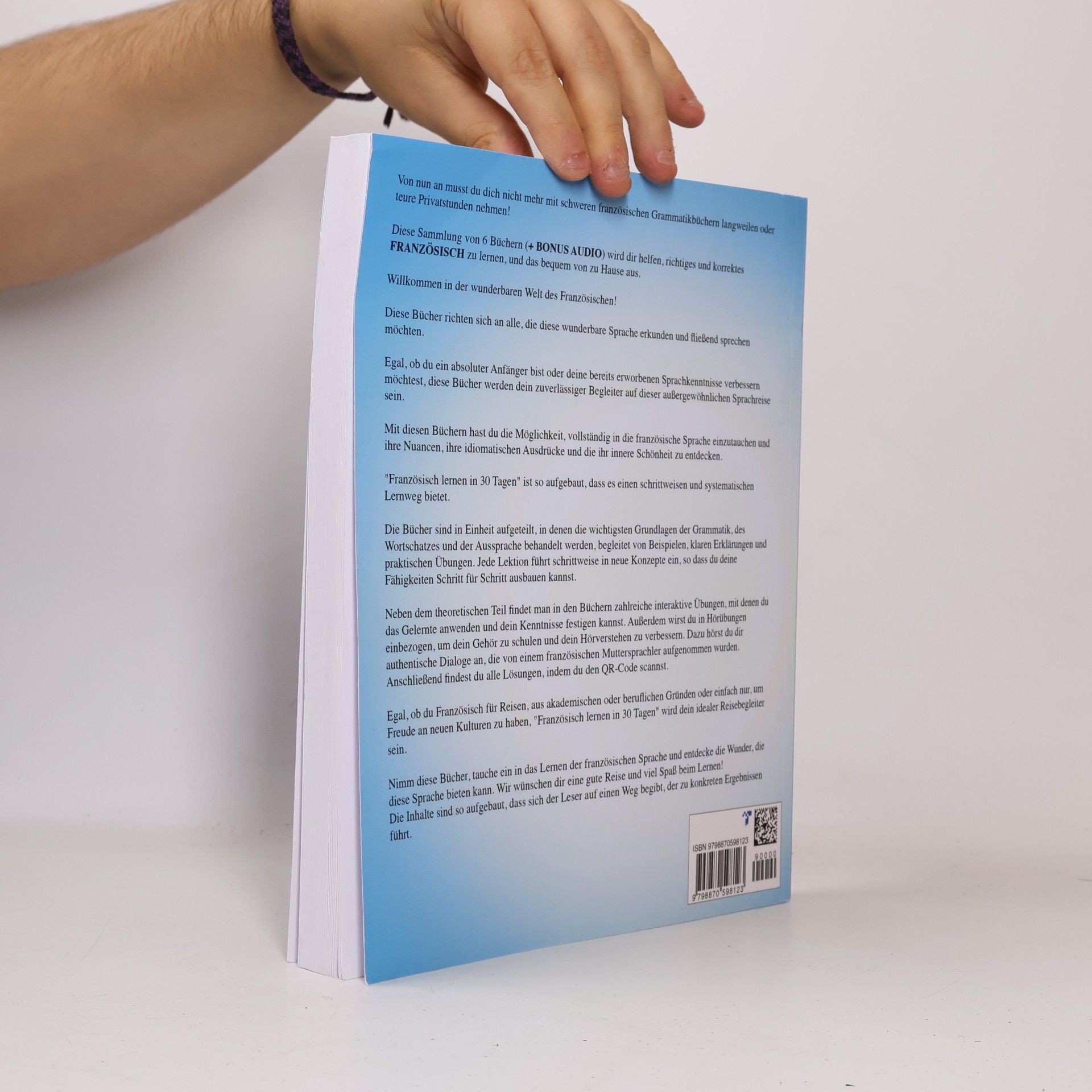 Alberta Dubois Französisch Lernen in 30 Tagen: 6 Bücher in 1: Vollständiger Kurs von A1 bis C2 Französisch Lernen von Grund auf Viele Übungen mit Dialogen, Grammatikregeln und Wortschatz + Bonus-Audio