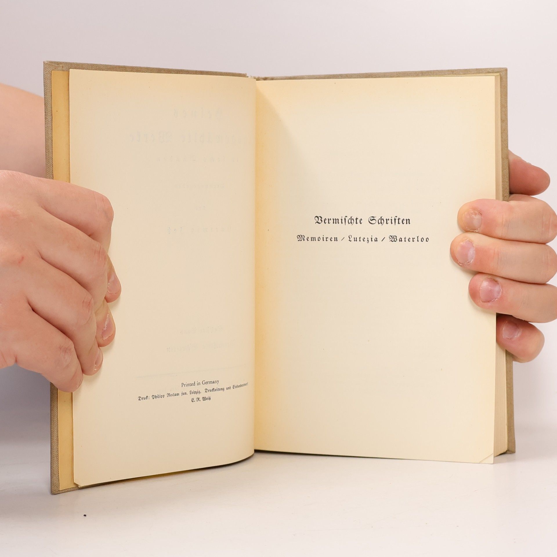 Heinrich Heine Heines Ausgewählte Werke in sechs Bänden. Band 6
