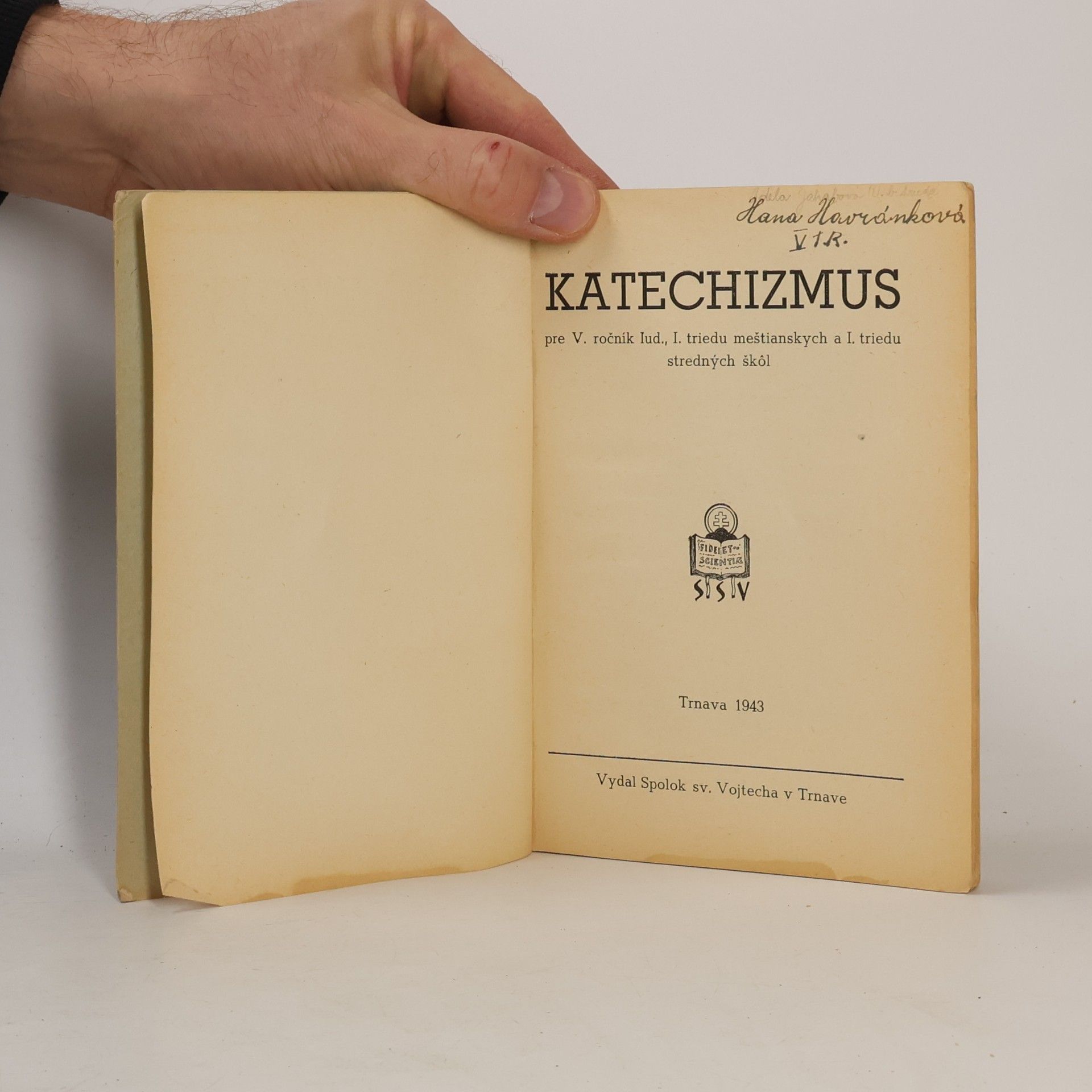 Kolektív autorov Katechizmus pre V. ročník ľud., I. triedu meštianskych a I. triedu stredných škol
