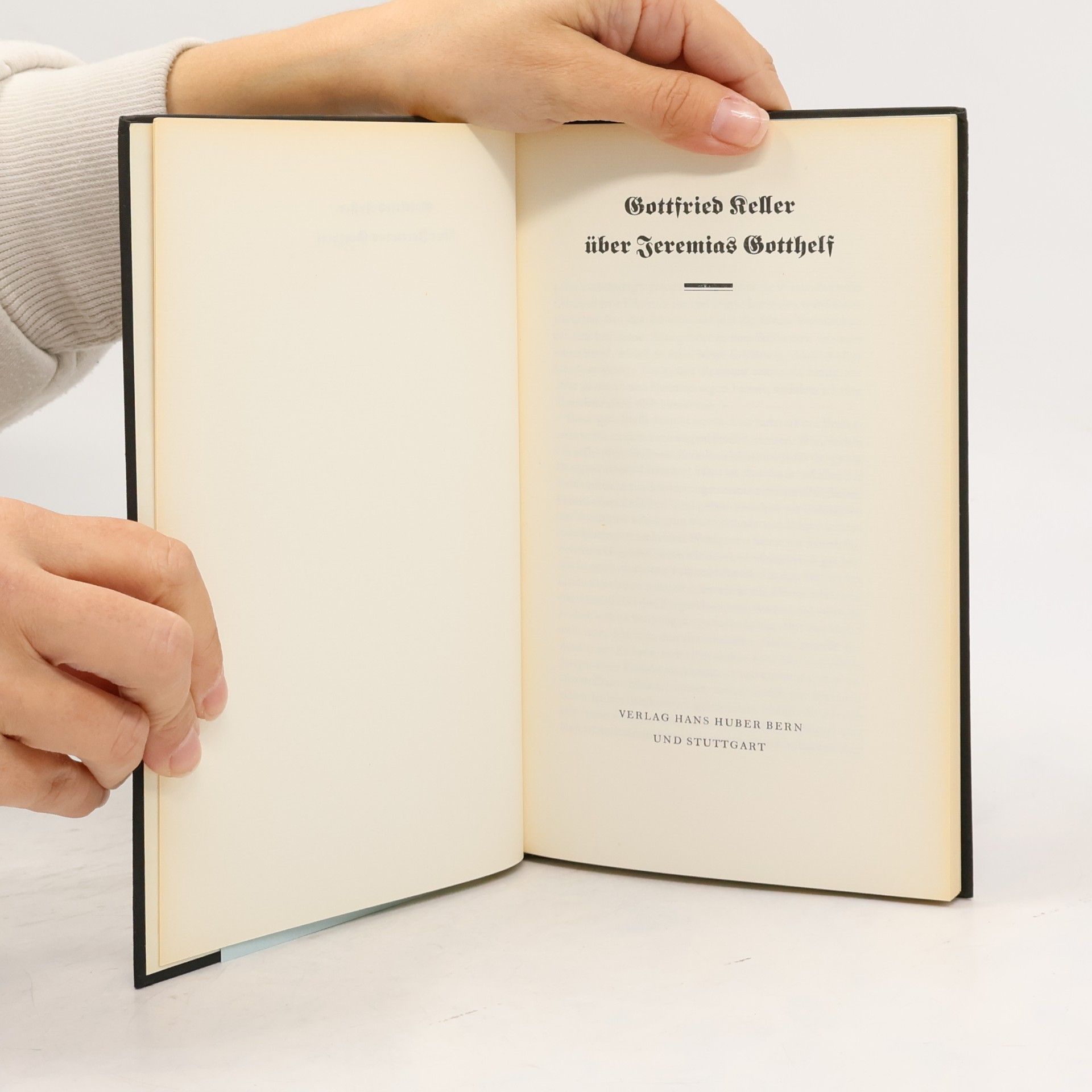 Gottfried Keller Über Jeremias Gotthelf
