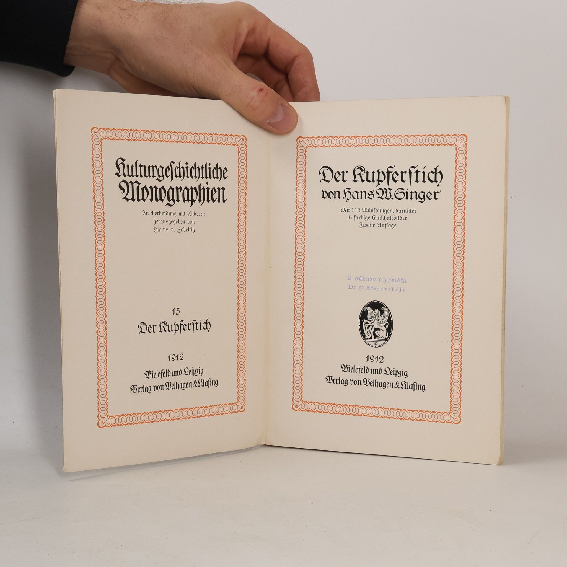 Hans W. Singer Der Kupferstich