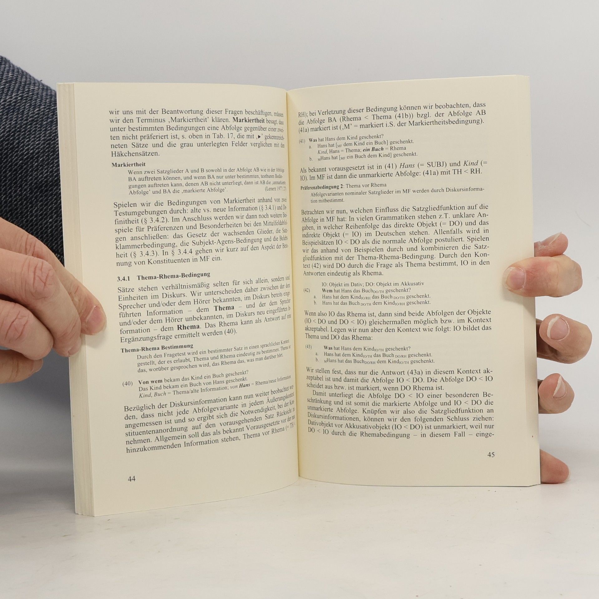 Angelika Wöllstein Kurze Einführungen in die Germanistische Linguistik - 8: Topologisches Satzmodell