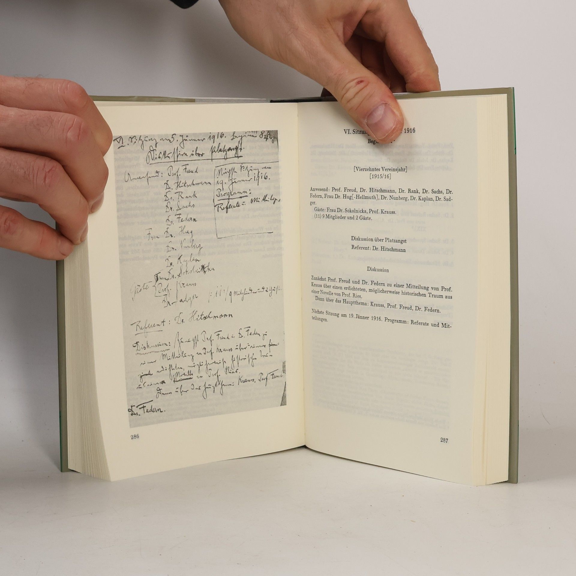 Hermann Nunberg Protokolle der Wiener Psychoanalytischen Vereinigung
