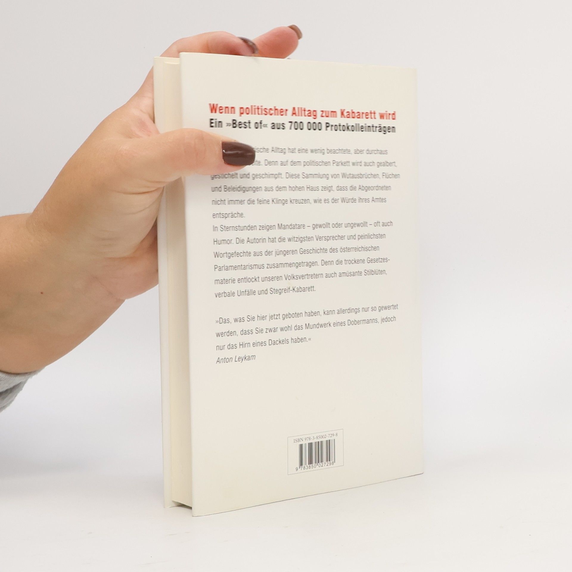 Tatjana Duffek Österreichs parlamentarisches Schimpfbuch