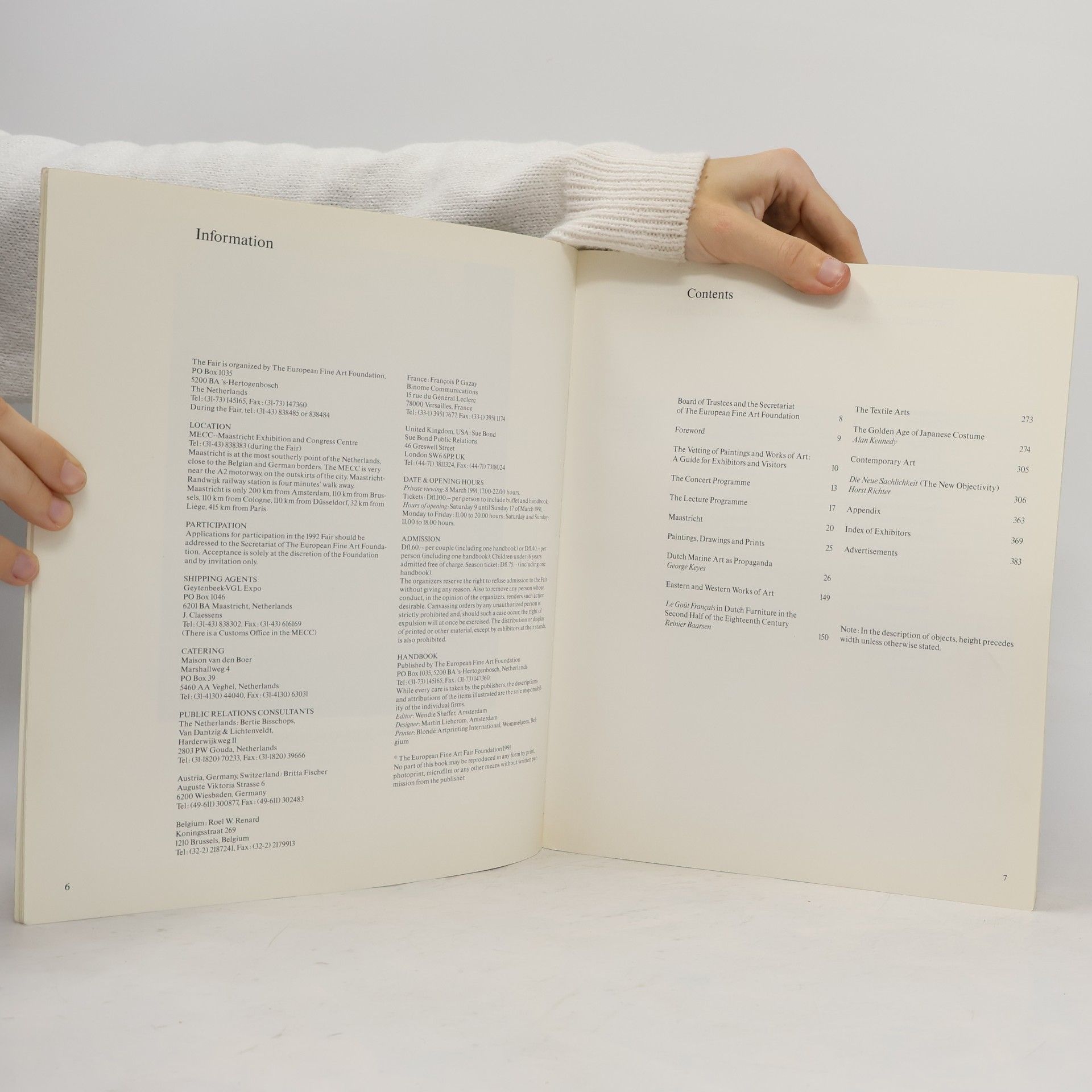 Collectif d'auteurs The European Fine Art Fair 1991