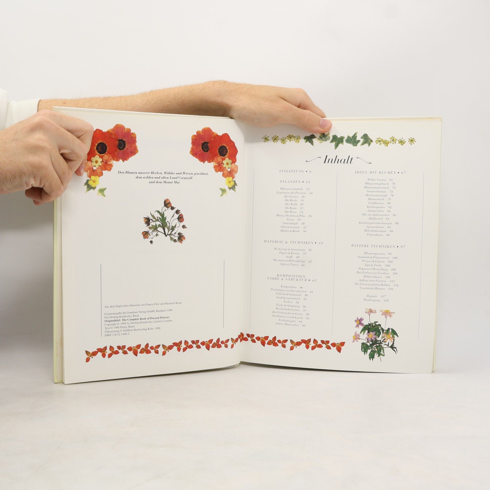 Penny Black Gestalten mit gepreßten Blumen