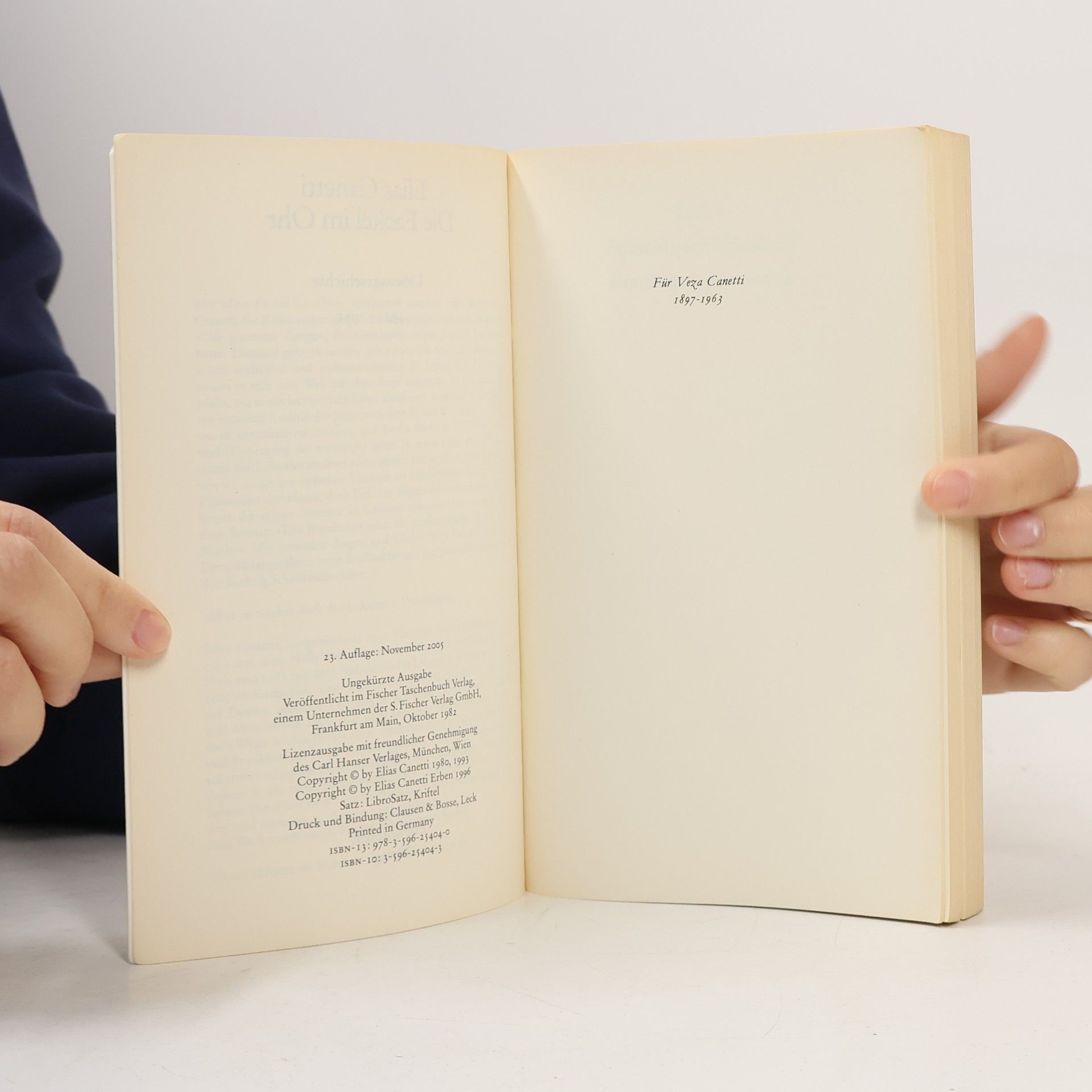 Elias Canetti Die Fackel im Ohr