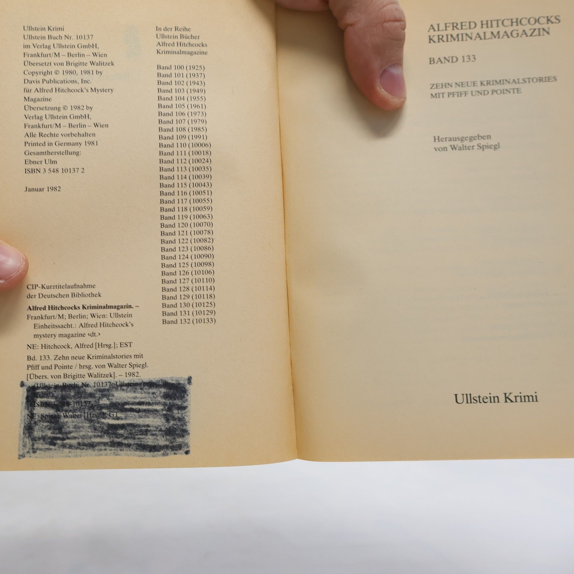 Brigitte Walitzek Alfred Hitchcocks Kriminalmagazin 133
