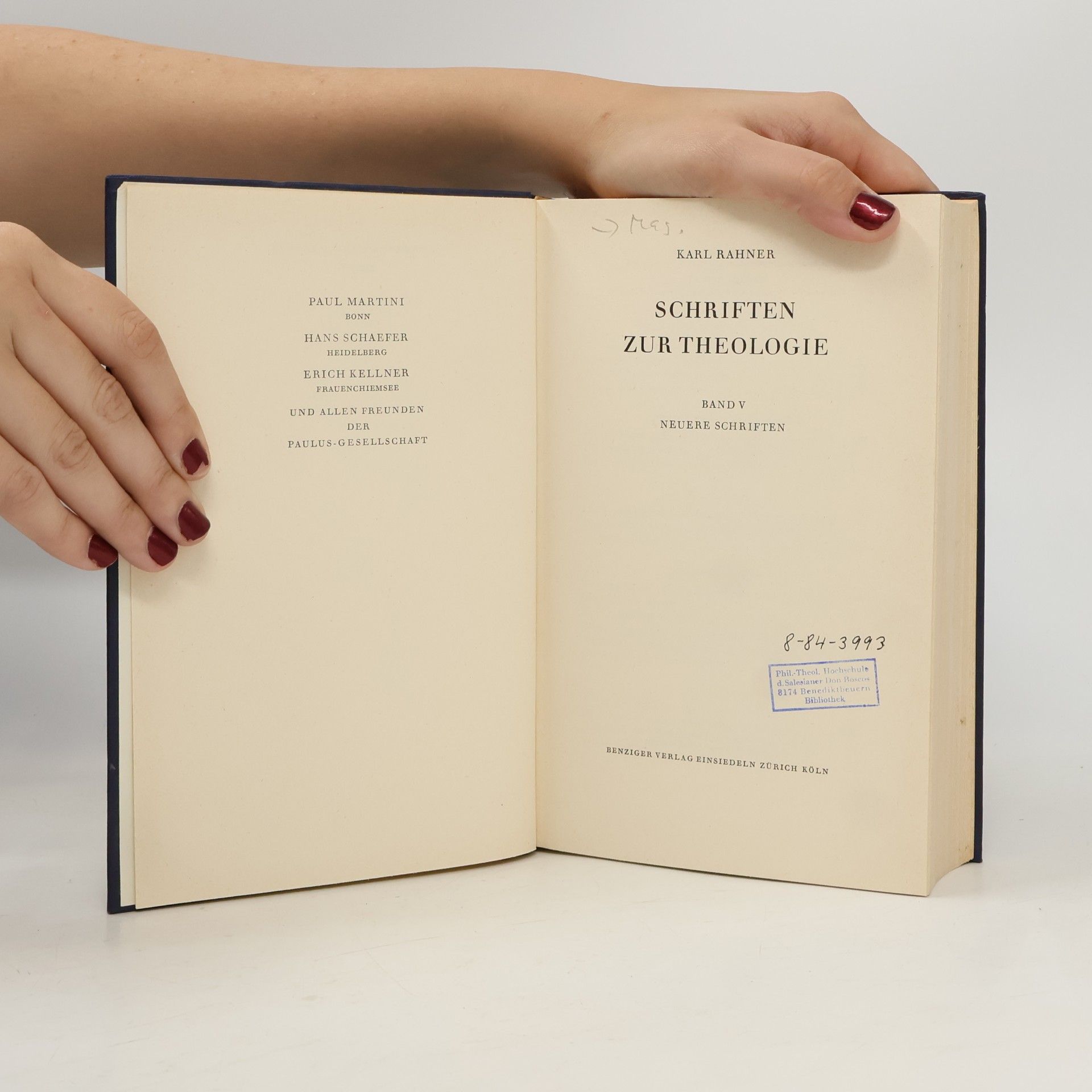 Karl Rahner Schriften zur Theologie V