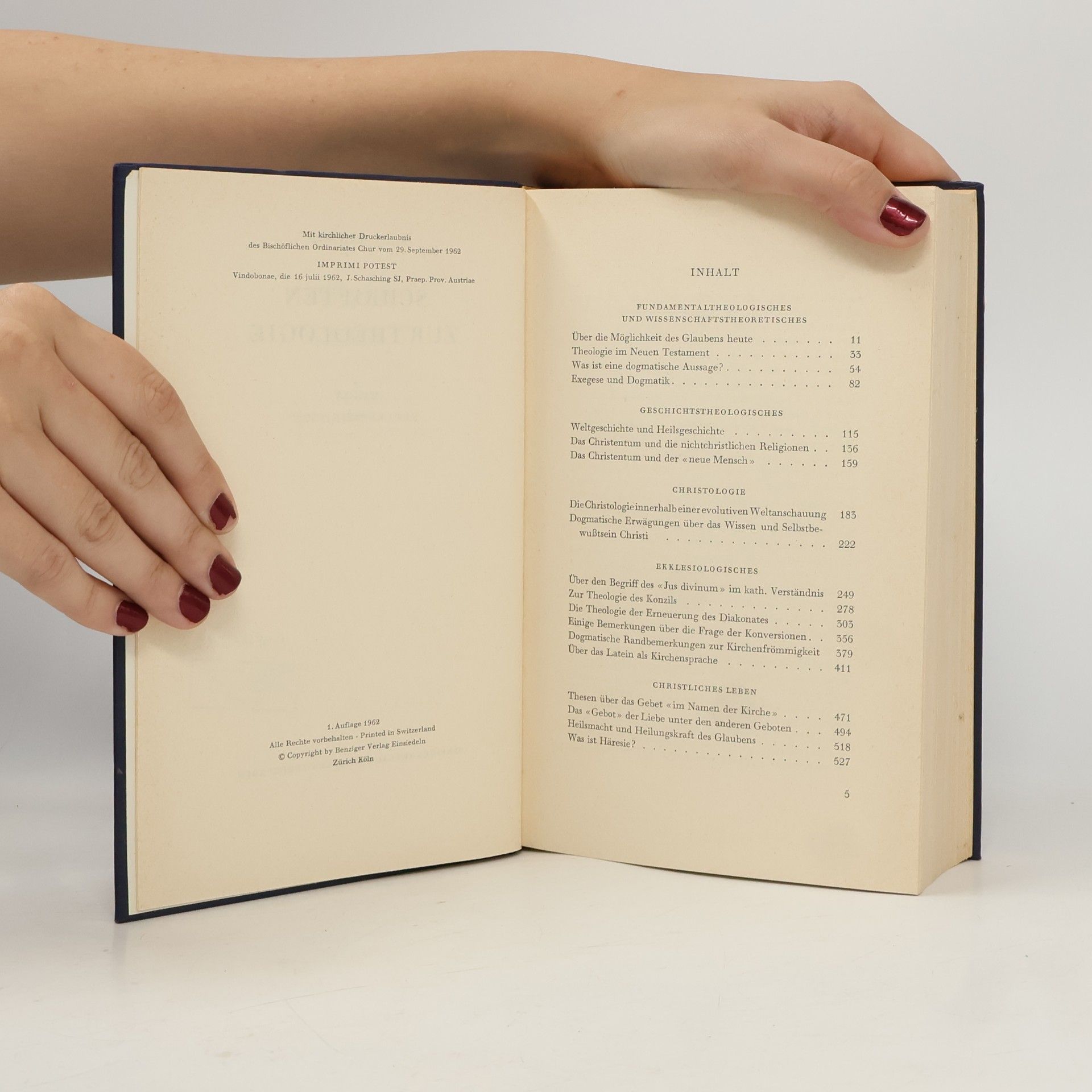 Karl Rahner Schriften zur Theologie V