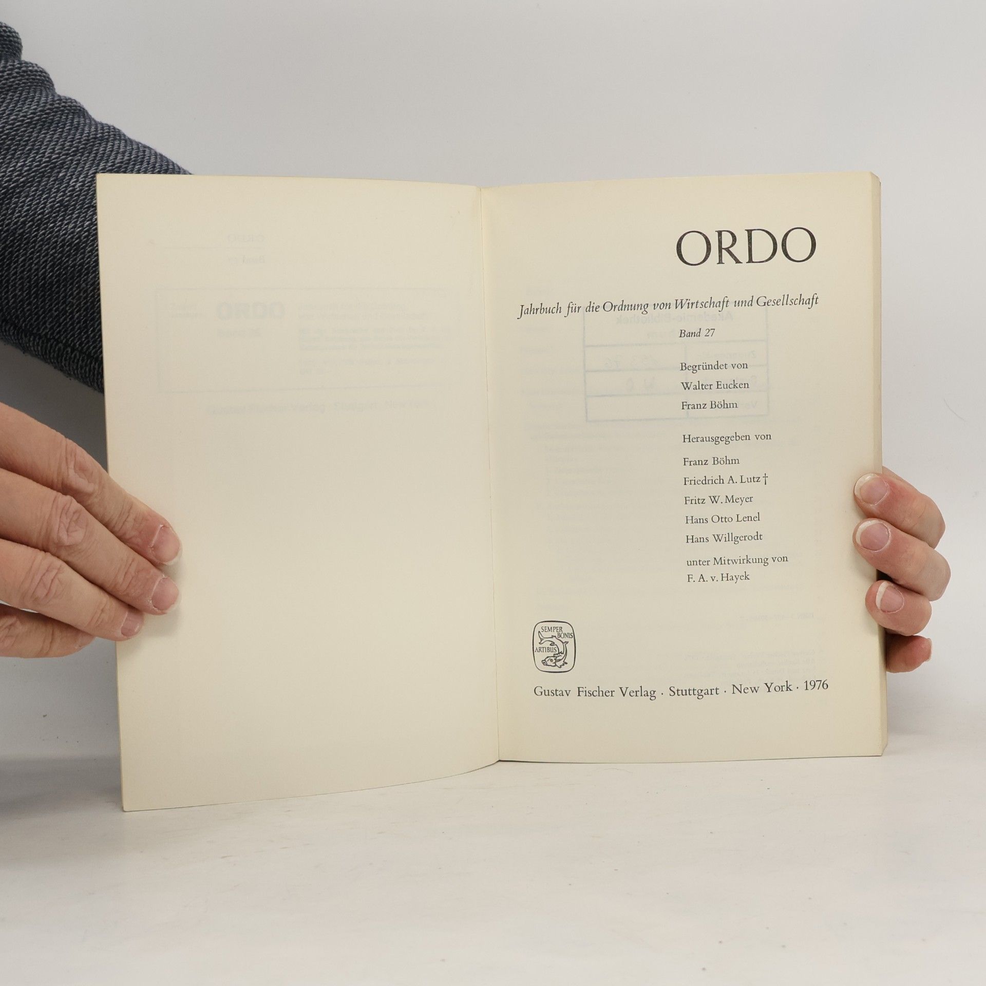 Walter Eucken Ordo 27