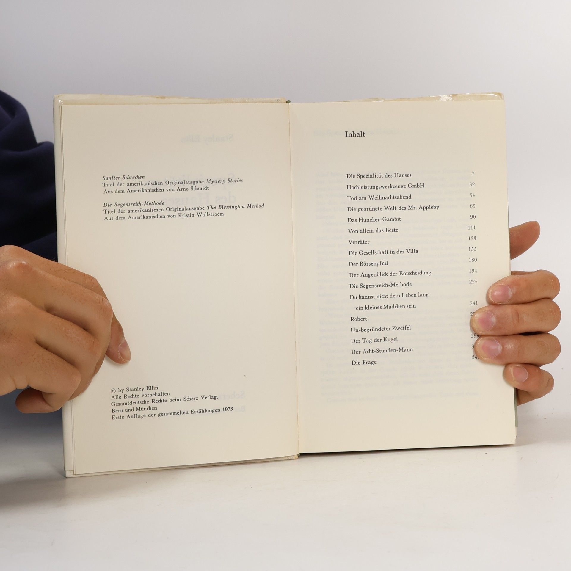 Stanley Ellin Spezialitäten des Hauses